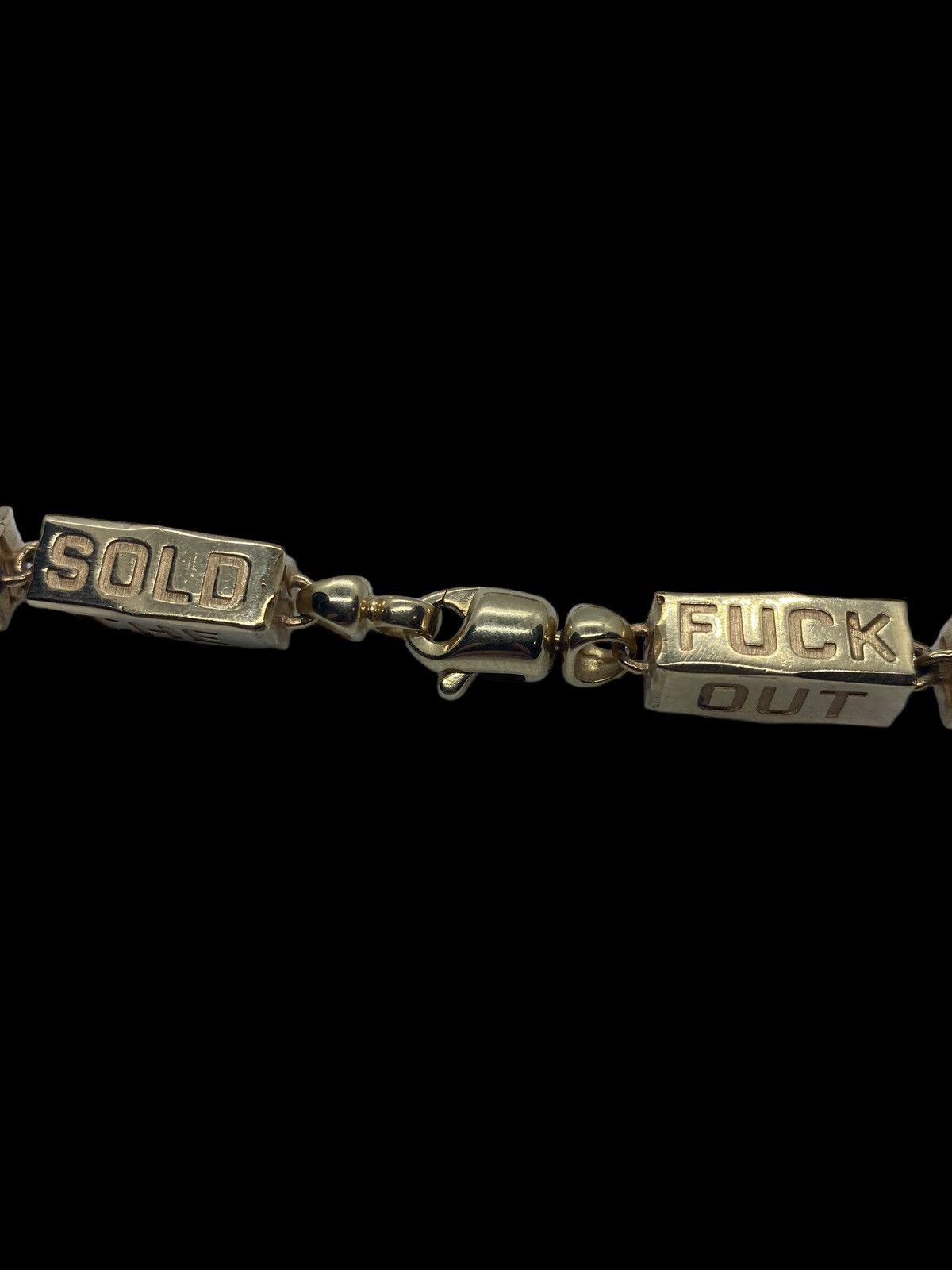 Vlone Vlone STFO Solid 14K Gold Necklace Size ONE SIZE - 9 Thumbnail