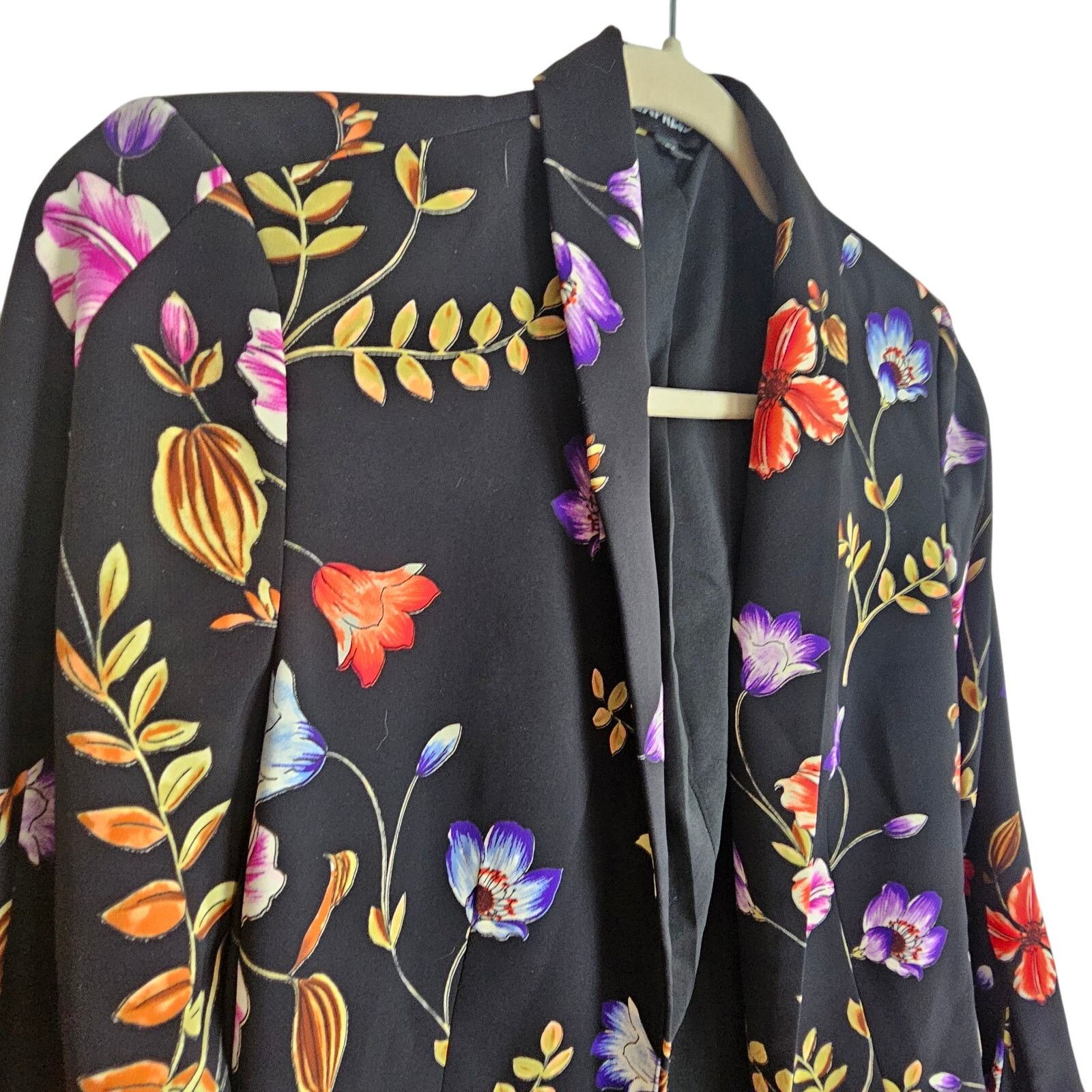 Express Express Womens Floral Blazer Size XS Open Artsy Maximalist Size XS / US 0-2 / IT 36-38 - 5 Thumbnail
