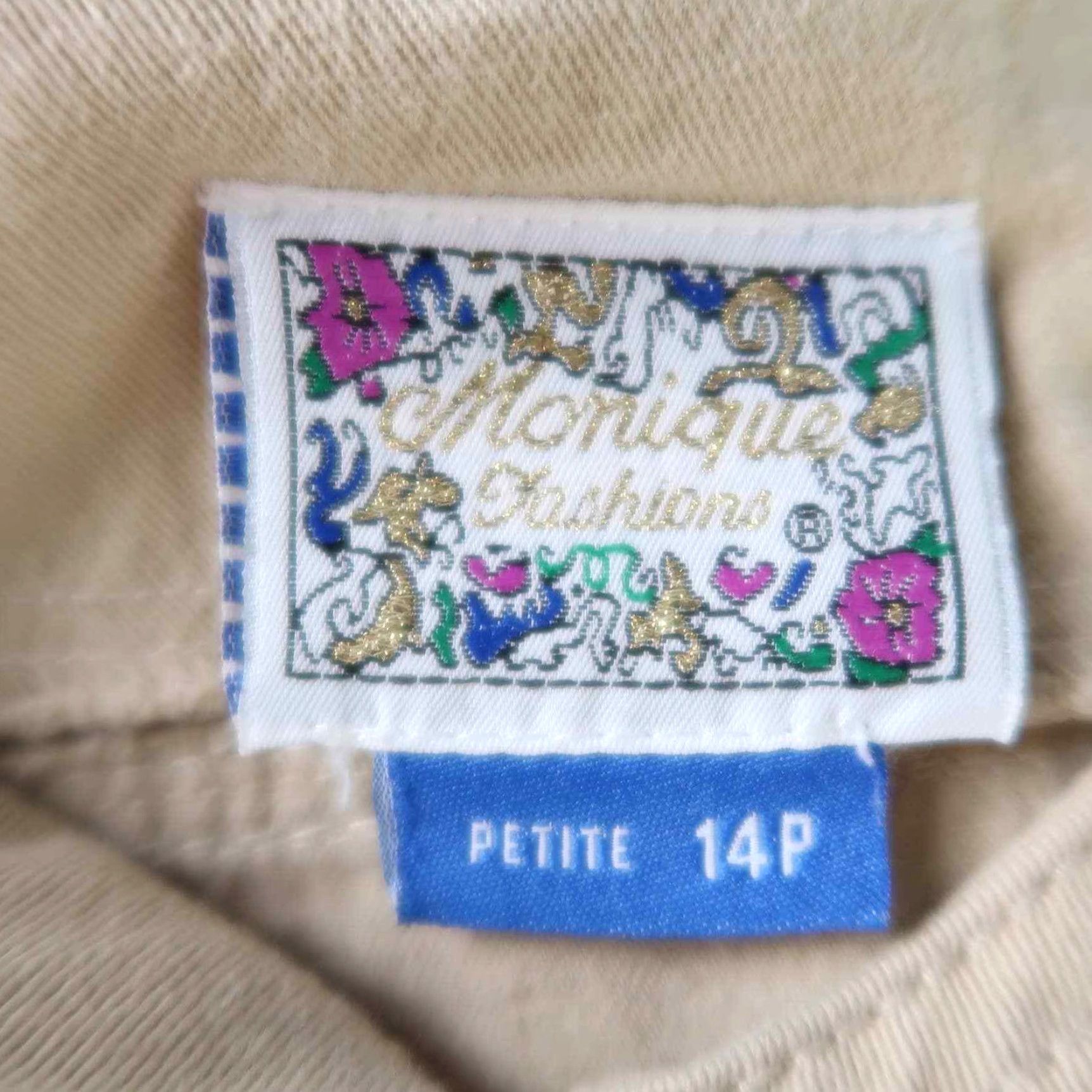 Vintage Vintage 90s tan floral beaded lightweight jacket 14 Size XL / US 12-14 / IT 48-50 - 5 Thumbnail