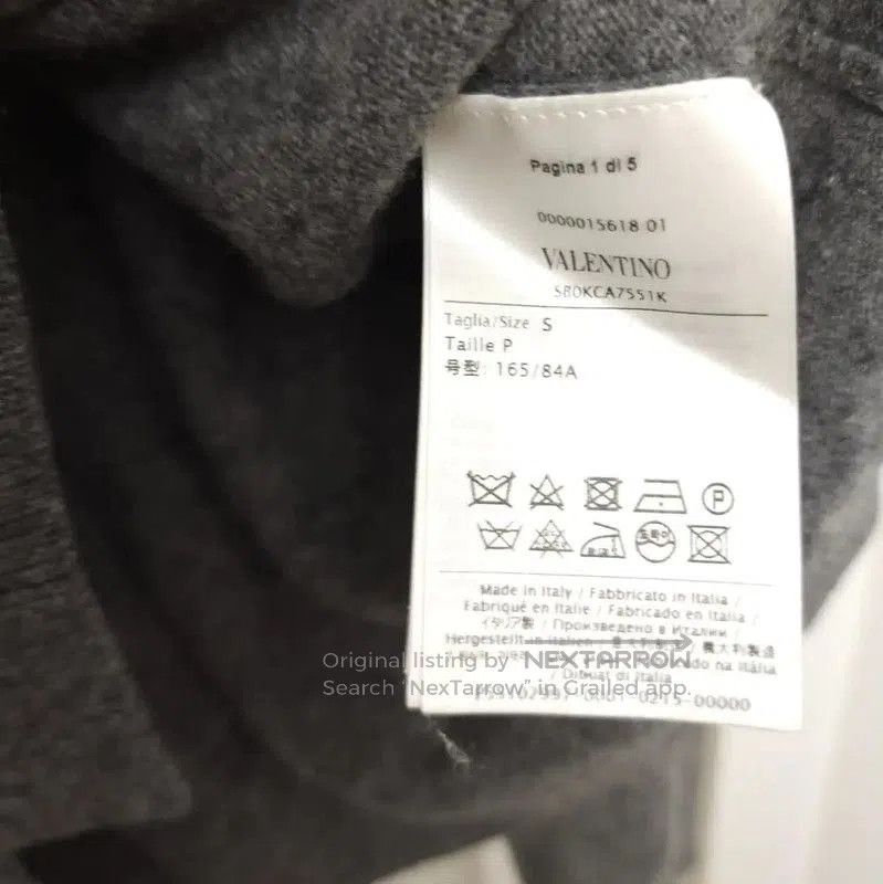 Valentino Valentino Grey Floral Print Wool Sweater . Size S / US 4 / IT 40 - 3 Thumbnail