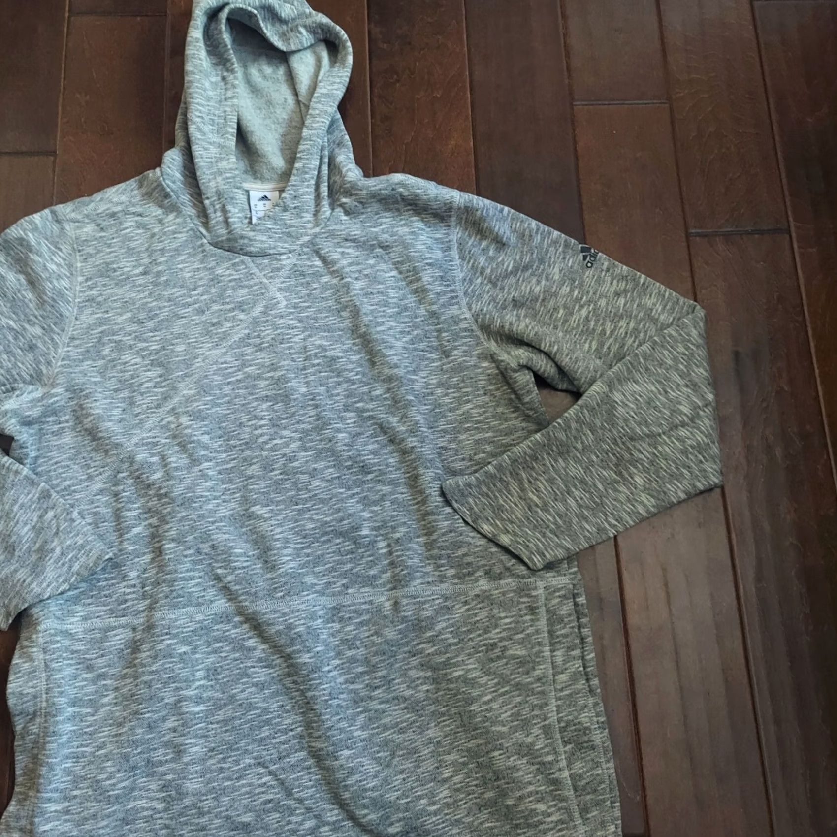 Adidas Adidas Hoodie Sweatshirt Men’s Heather Gray Side Snap Buttons Streetwear XL Size US XL / EU 56 / 4 - 6 Thumbnail