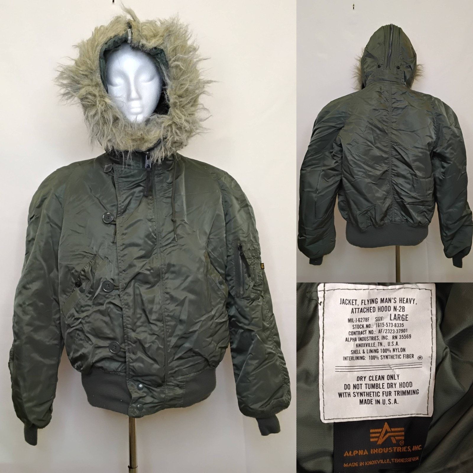 Alpha Industries US Military Alpha Industries N-2B Flying Jacket Men's L 70s Size US L / EU 52-54 / 3 - 1 Thumbnail