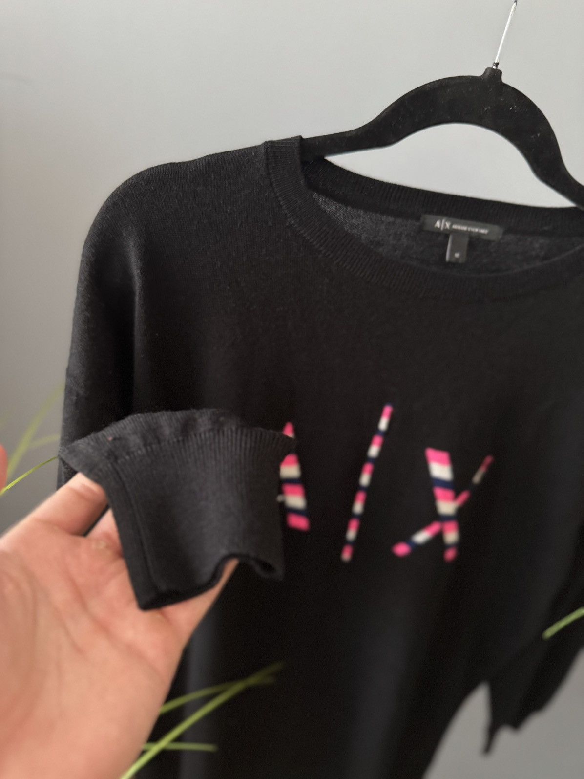 Armani Exchange Armani exchange sweater big logo pink Size US M / EU 48-50 / 2 - 4 Thumbnail