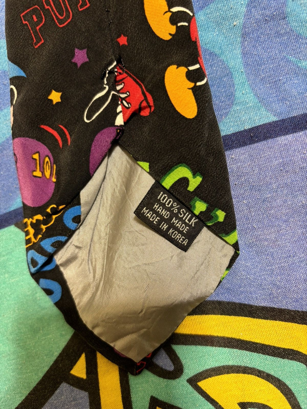 Disney × Vintage ***FINAL DROP***RARE 90s DISNEY MICKEY MOUSE 100% SILK TIE Size ONE SIZE - 5 Thumbnail