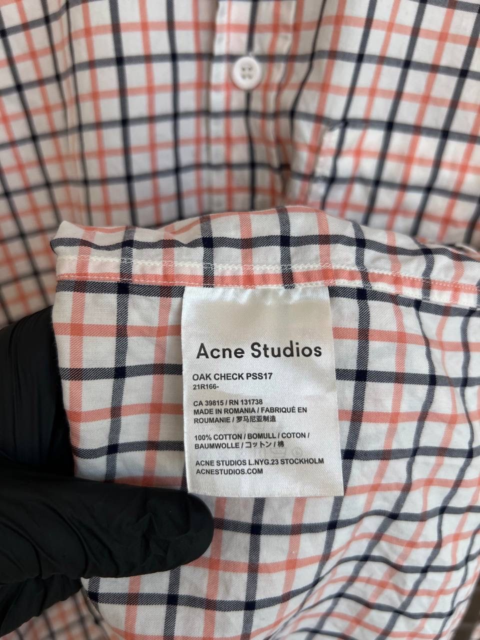 Acne Studios Acne Studios Oak Check Button Shirt Mens Size 46 or S/M Size US S / EU 44-46 / 1 - 11 Thumbnail