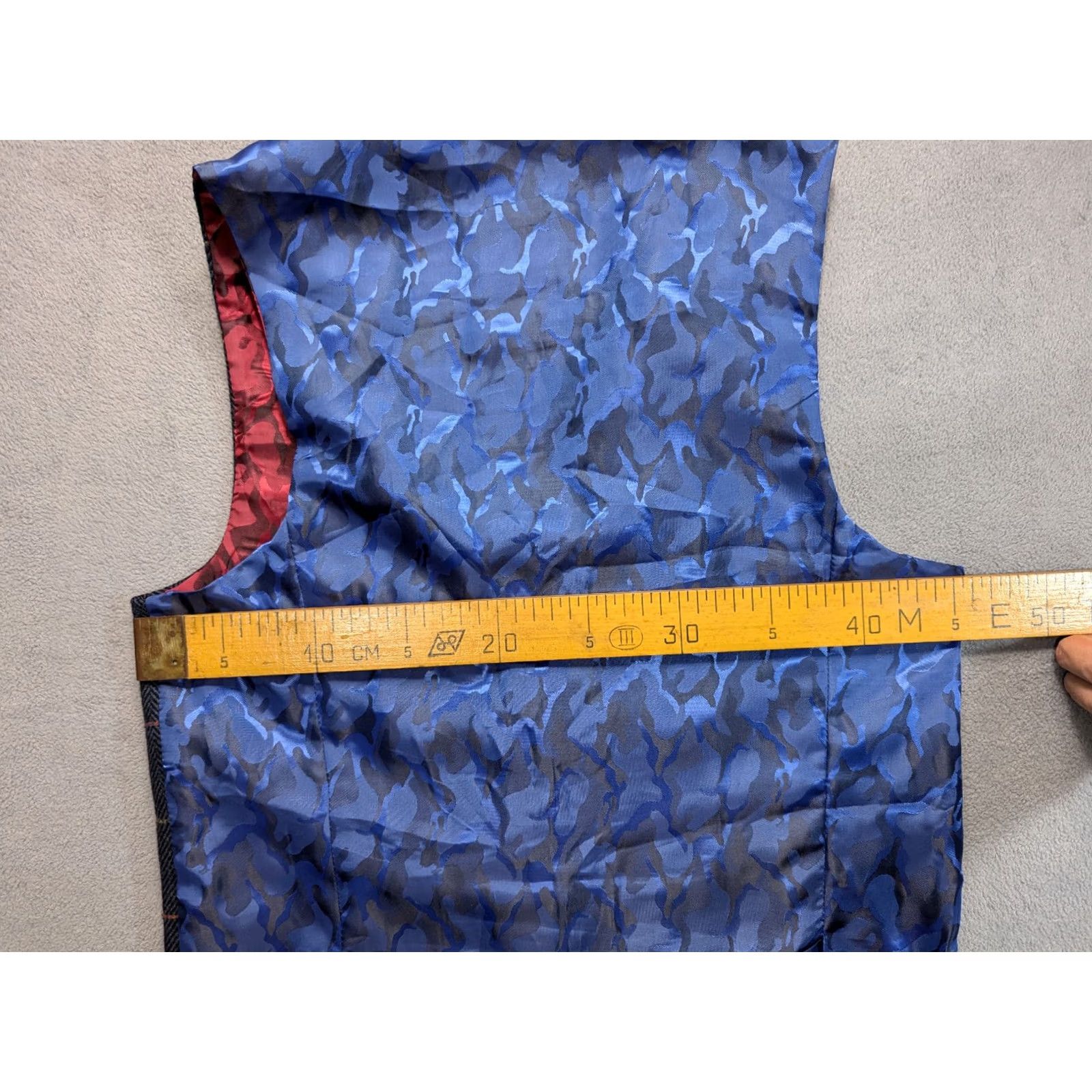 Marcs Marc Darcy Blue Waistcoat Vest Gilet Mens Size 36 Formal Smart Tailored Size US XXS / EU 40 - 3 Thumbnail