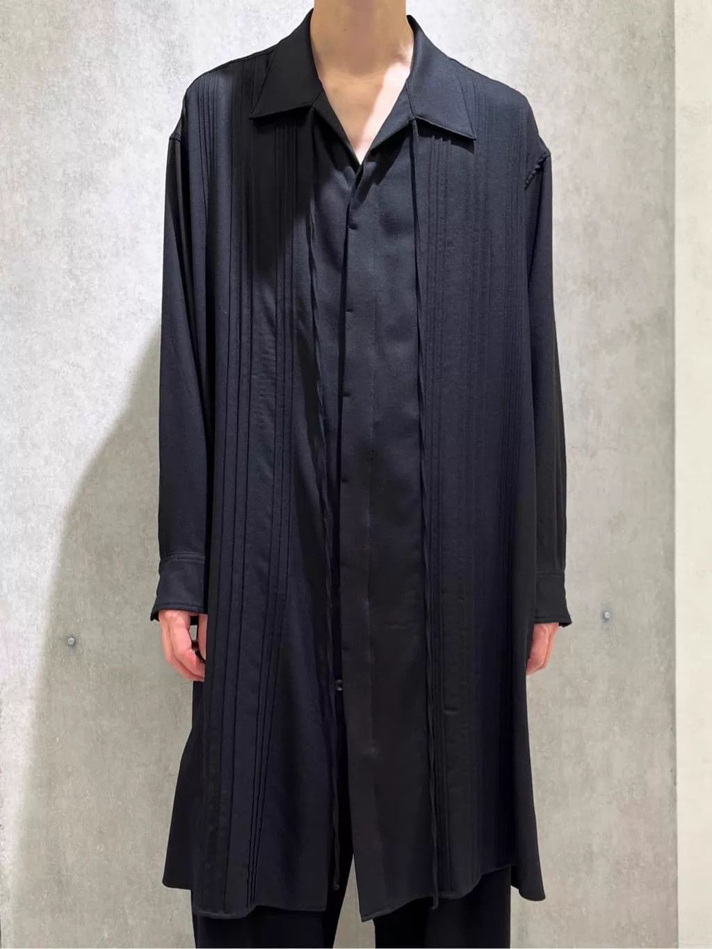 Yohji Yamamoto Yohji Yamamoto 22AW Pleated Knot Wool Long Shirt 3 Size US L / EU 52-54 / 3 - 2 Thumbnail
