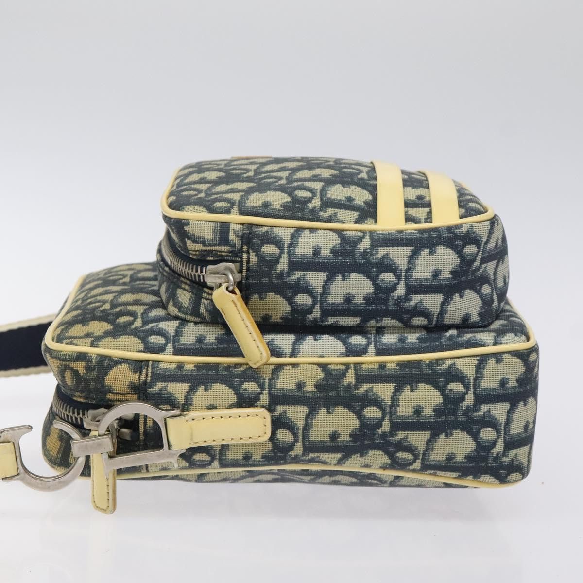 Dior DIOR Trotter Canvas Shoulder Bag Navy Gold Size ONE SIZE - 5 Thumbnail