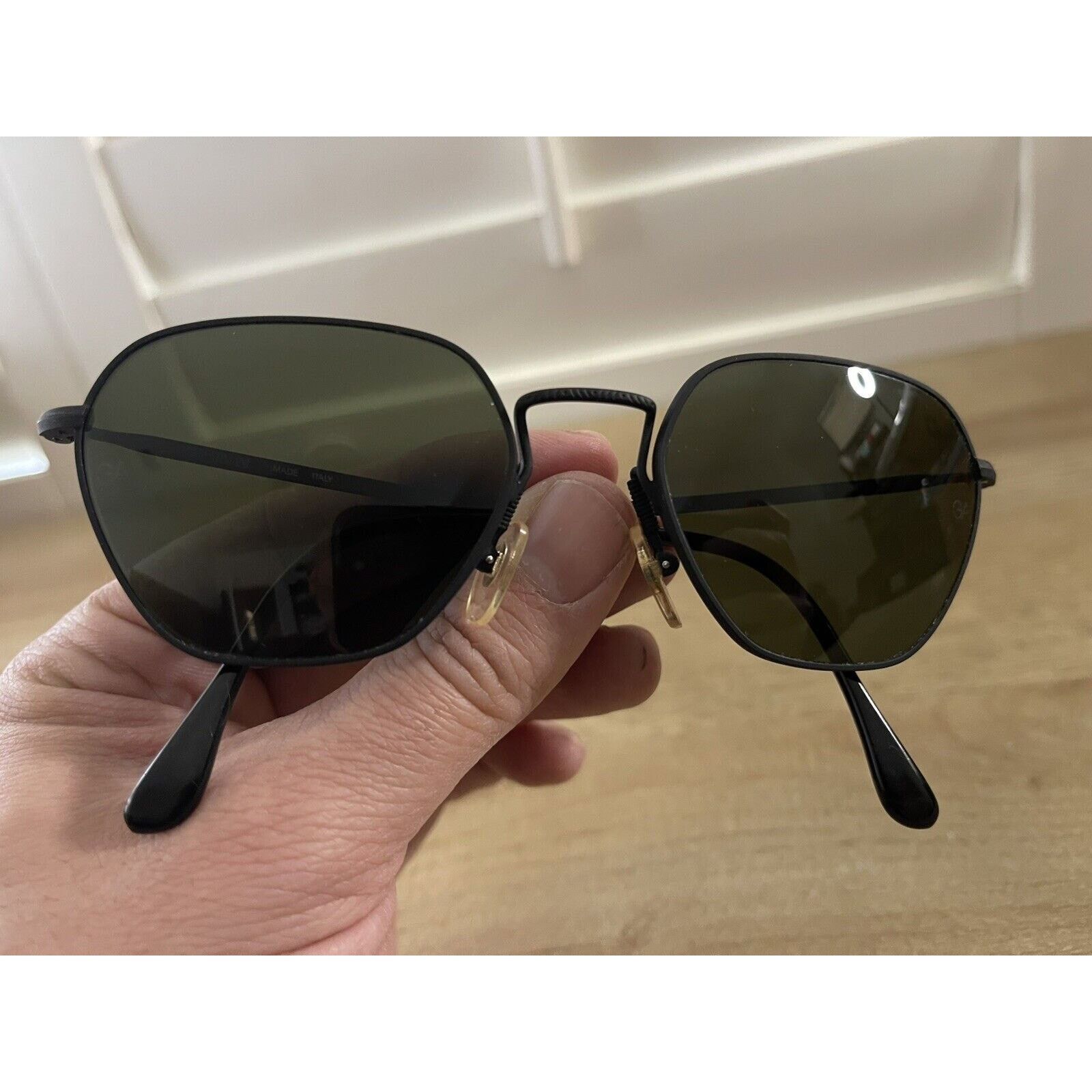 Giorgio Armani Vintage Giorgio Armani 619 706 Large 140 Green Lenses 90s Size ONE SIZE - 3 Thumbnail