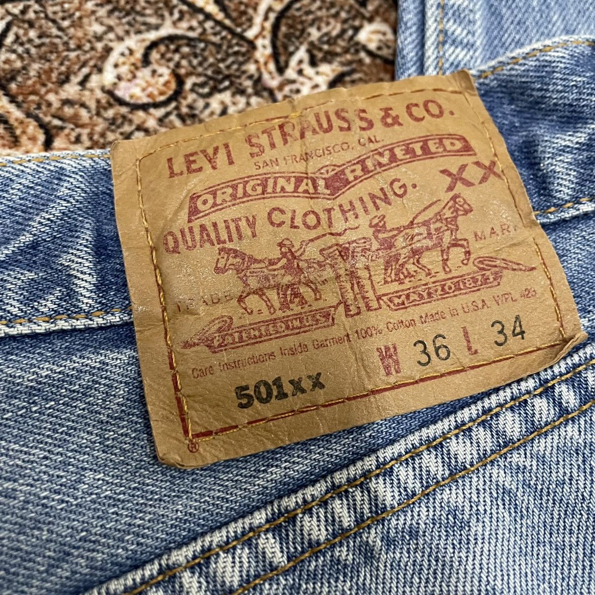 Levi's Vintage Clothing 🔥Vintage Levis 501 XX Stoned Washed Distress Denim Jeans Size US 34 / EU 50 - 16 Thumbnail