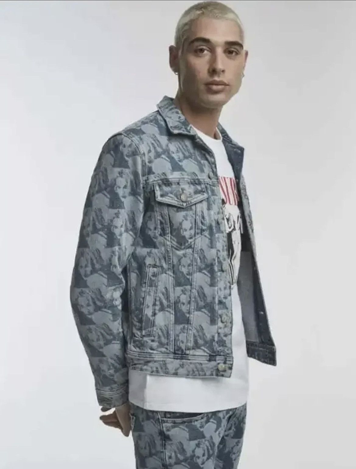 Guess Guess x Pleasures Drew Barrymore Denim Jacket Size US L / EU 52-54 / 3 - 2 Thumbnail