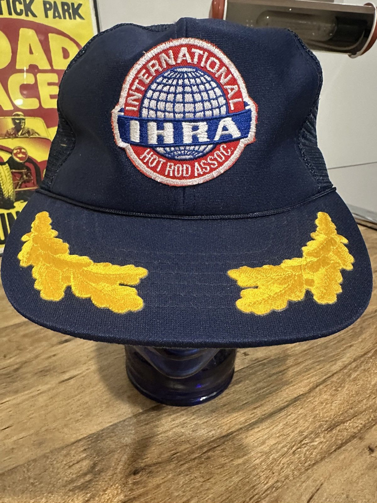Vintage Vintage 80s 90s IHRA Hot Rod Mesh Trucker Snapback Size ONE SIZE - 2 Thumbnail
