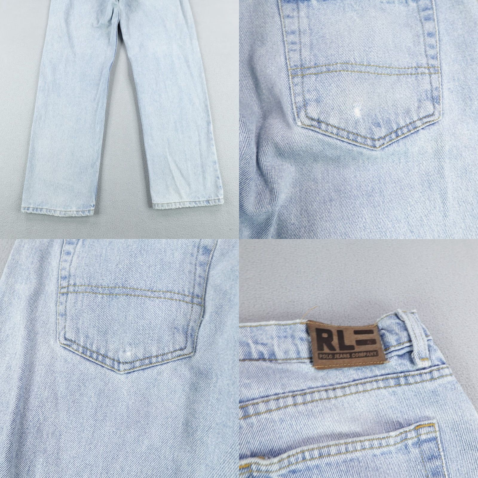 Polo Ralph Lauren VINTAGE Ralph Lauren Polo Jeans Men Size 34 Waist Denim Straight Fit Light Wash Grunge Style Size US XS / EU 42 / 0 - 8 Thumbnail