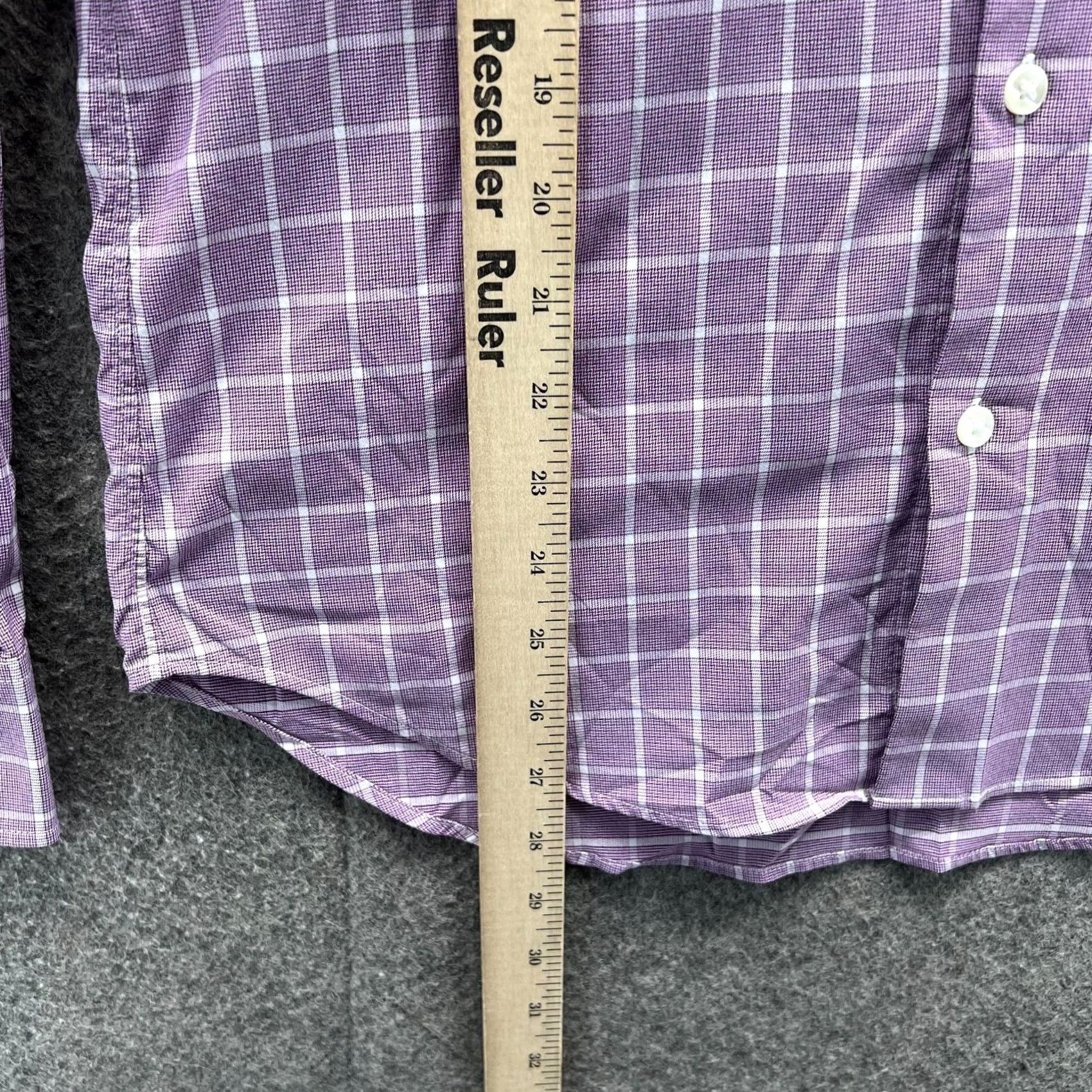 Bonobos Bonobos Shirt Mens Small Purple Button Down Slim Fit Windowpane Check Vintage Size US S / EU 44-46 / 1 - 4 Thumbnail