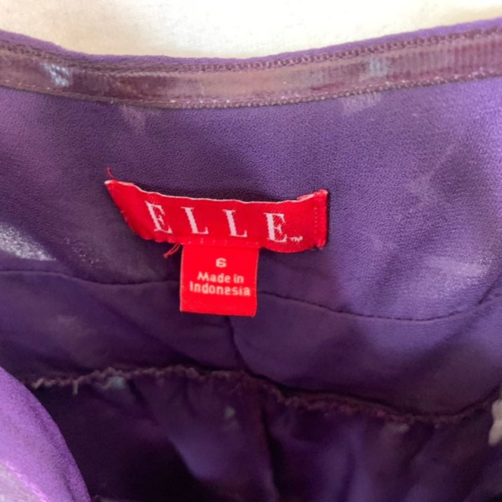 Other ELLE women purple and grey floral dress size 6 Size M / US 6-8 / IT 42-44 - 3 Thumbnail