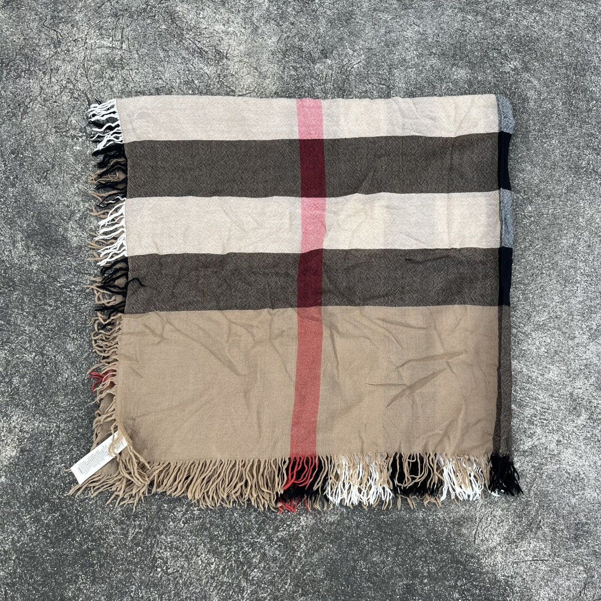 Burberry Burberry Multi Wool Nova Check Square Scarf Size ONE SIZE - 4 Thumbnail
