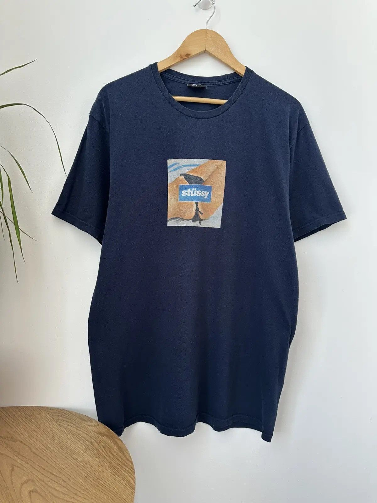 Stussy Vintage Stussy Blue Centr Logo Y2K T-Shirt Size US L / EU 52-54 / 3 - 4 Thumbnail