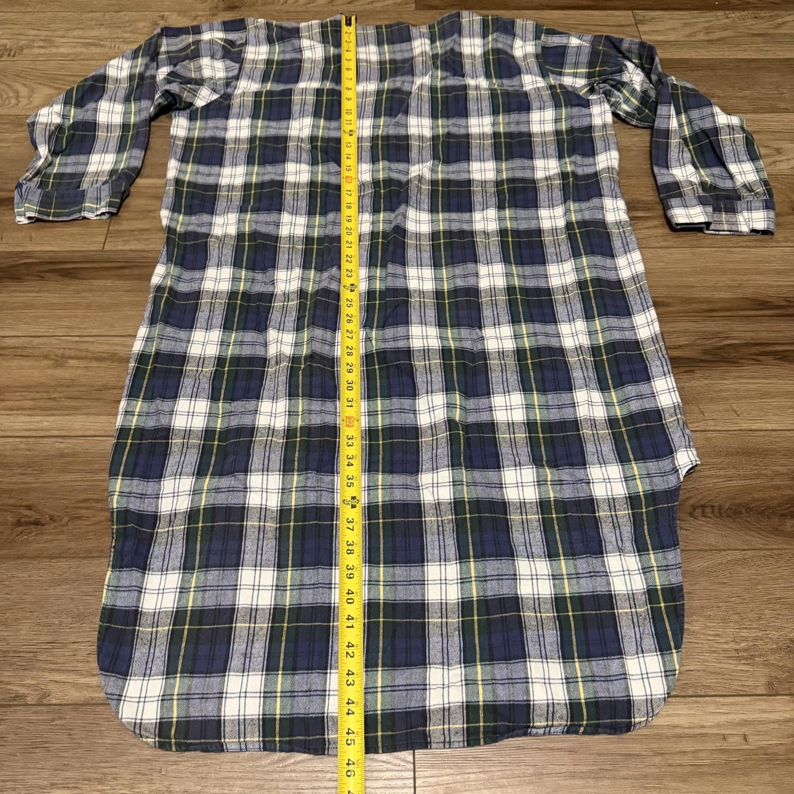 L.L. Bean Vintage L.L. Bean Plaid Flannel Night Shirt Pajama Mens XL Size ONE SIZE - 6 Thumbnail