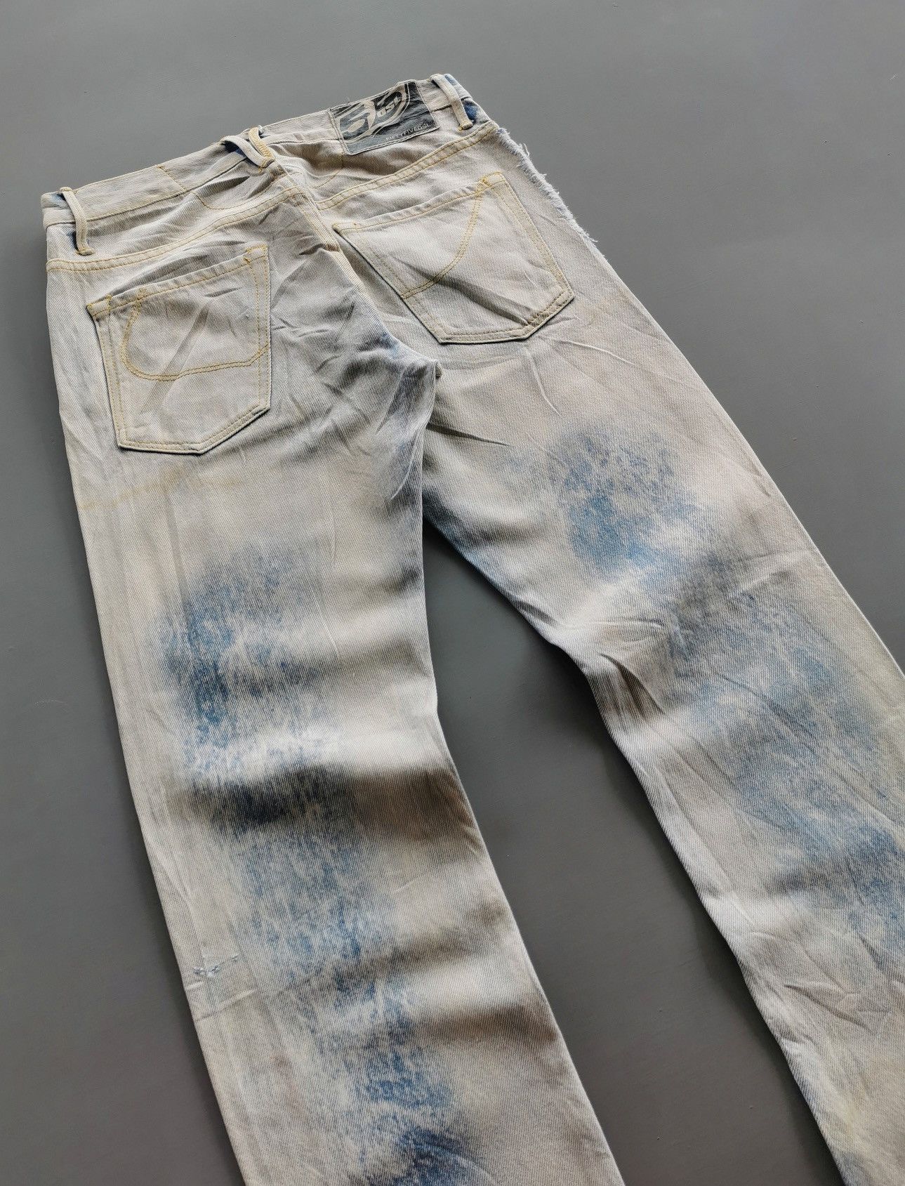 Diesel Black Gold Mud 55DSL Diesel Mod Pearn Distressed Jeans Size US 29 - 8 Thumbnail