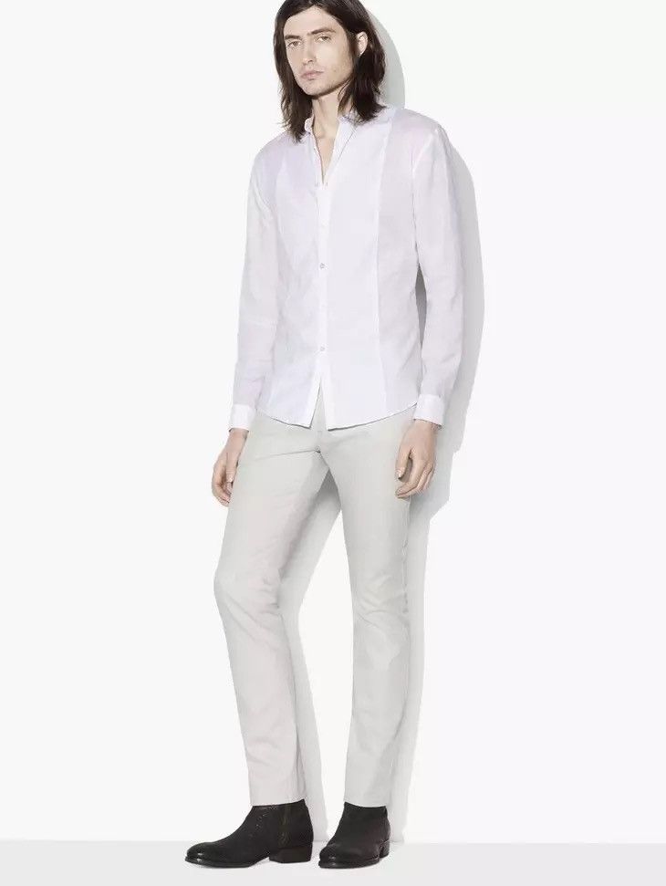 John Varvatos Banded Collar Shirt. Small Size US S / EU 44-46 / 1 - 1 Thumbnail