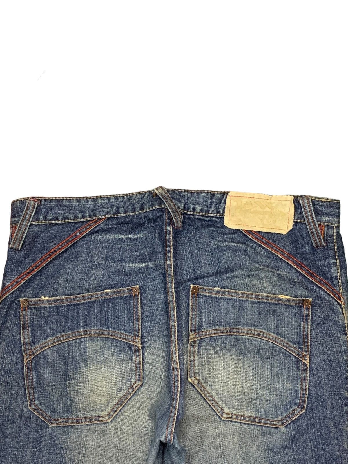 Japanese Brand Vintage Japanese Blue Way Mud Wash Distressed Bootcut Jeans Size US 37 - 8 Thumbnail