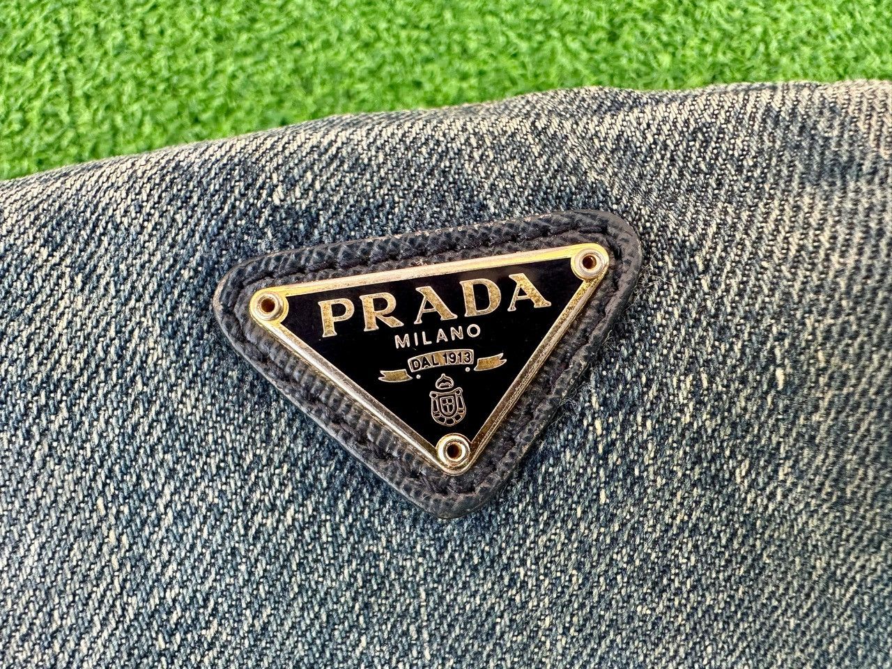 Prada Authentic Prada Denim Cosmetic Pouch Size ONE SIZE - 12 Thumbnail