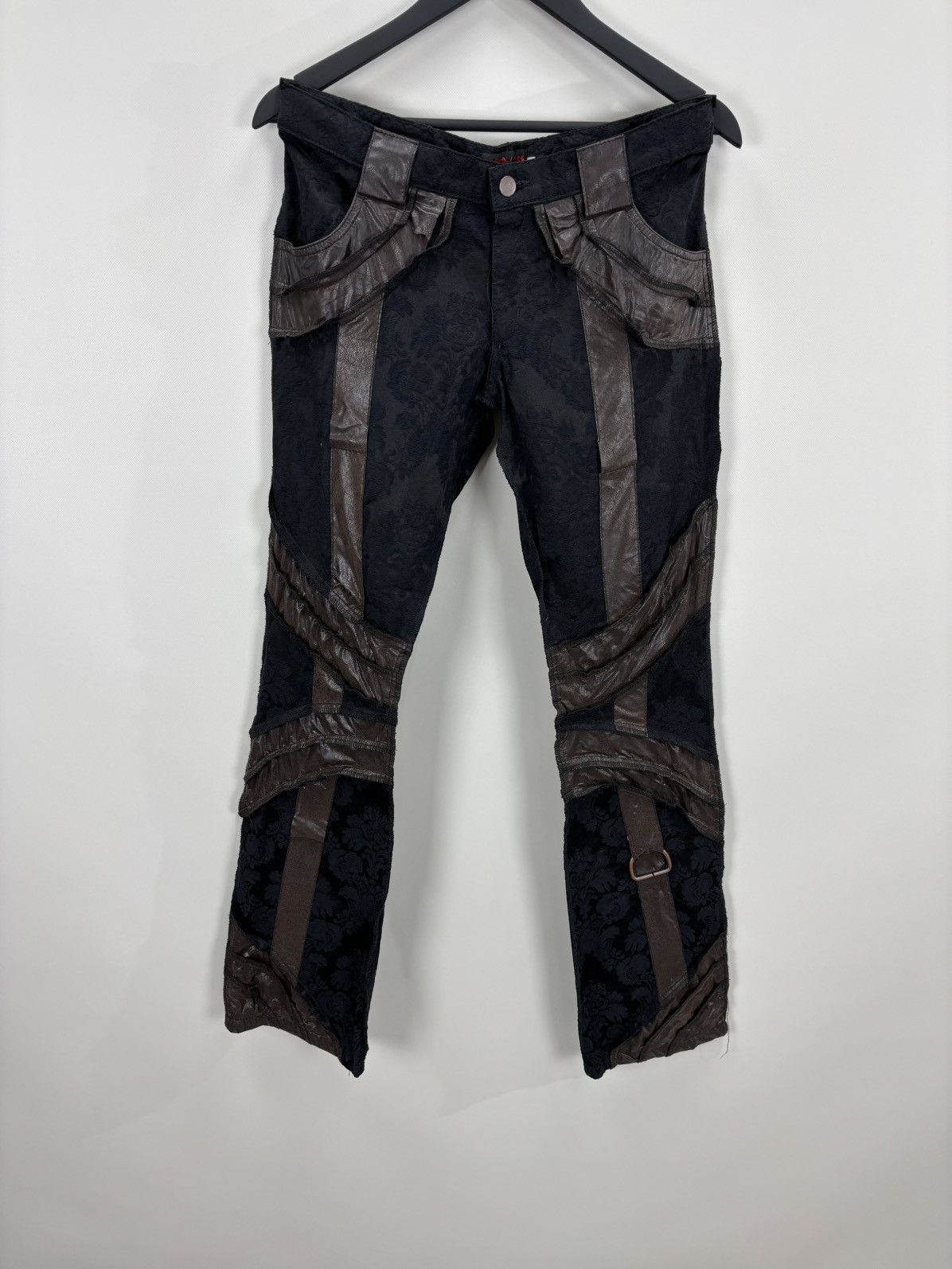 Japanese Brand Womens pants Y2k Punk Aderlass Size 28 Color Black Size 24" / US 00 / IT 34 - 2 Thumbnail