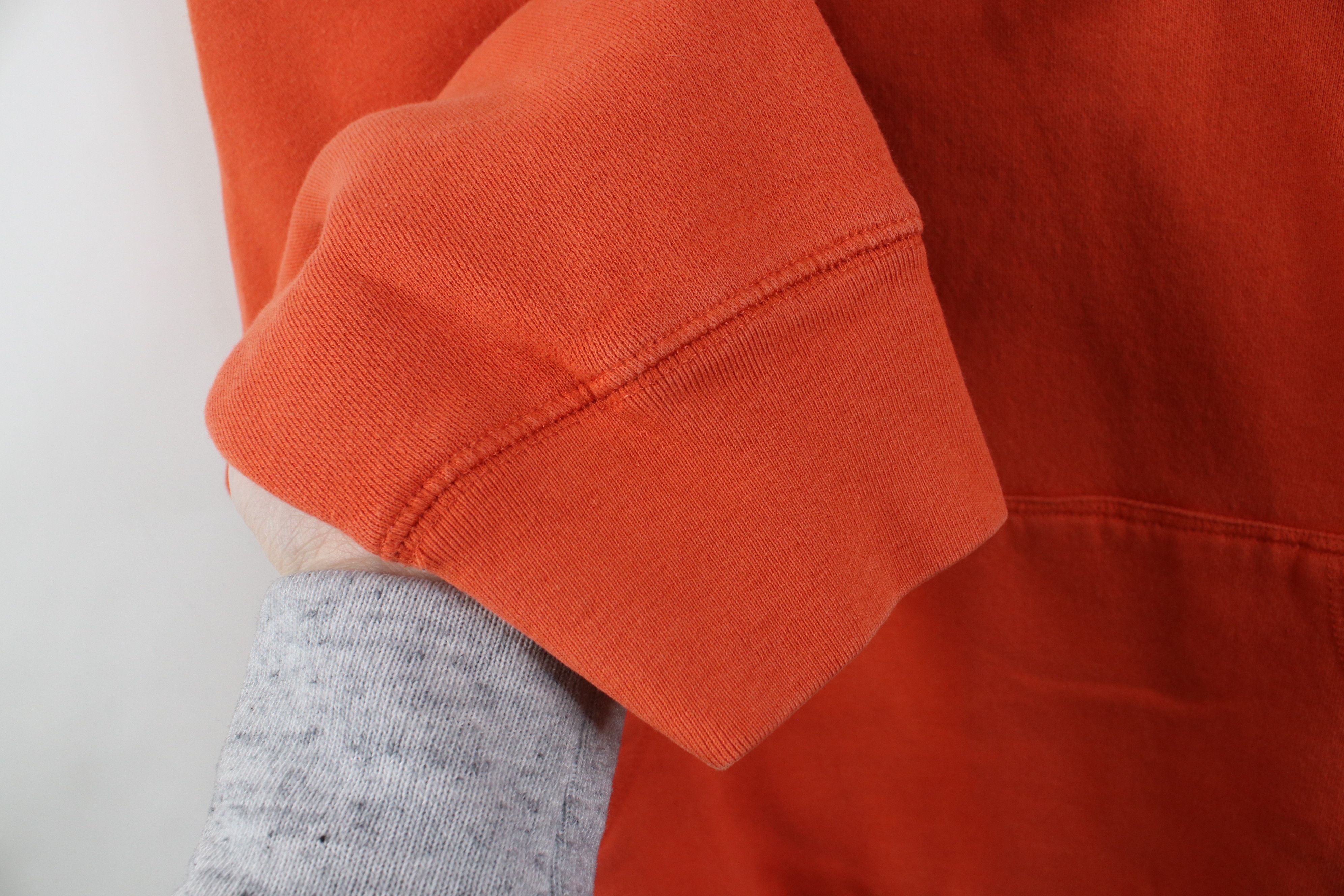 Vintage Vintage 90s Y2K Streetwear Blank Hoodie Sweatshirt Orange Size US XXL / EU 58 / 5 - 9 Thumbnail
