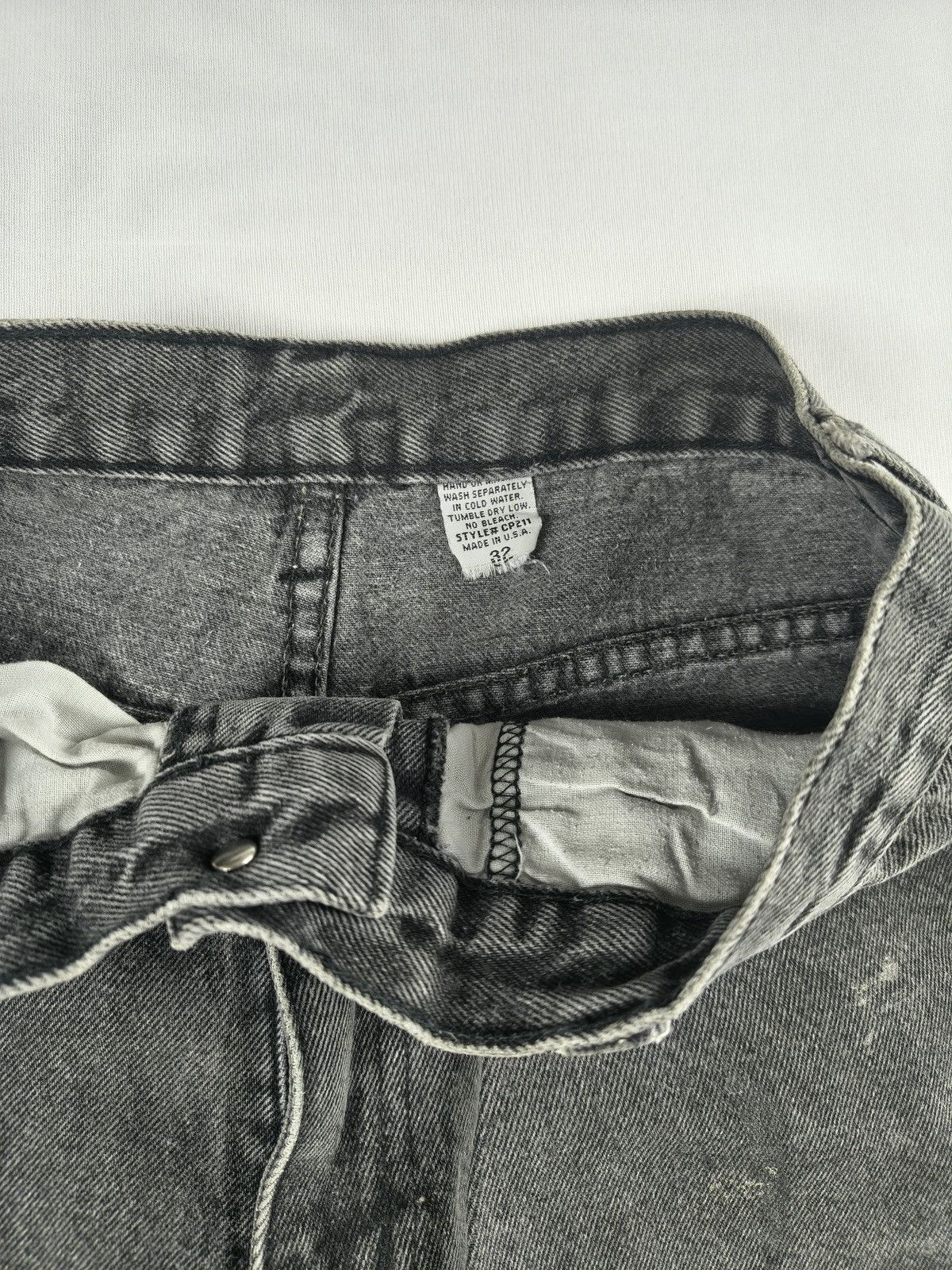 Southpole Garment Stage Y2K Grunge Religious Graphic Grey Jeans (044) Size US 32 / EU 48 - 14 Thumbnail