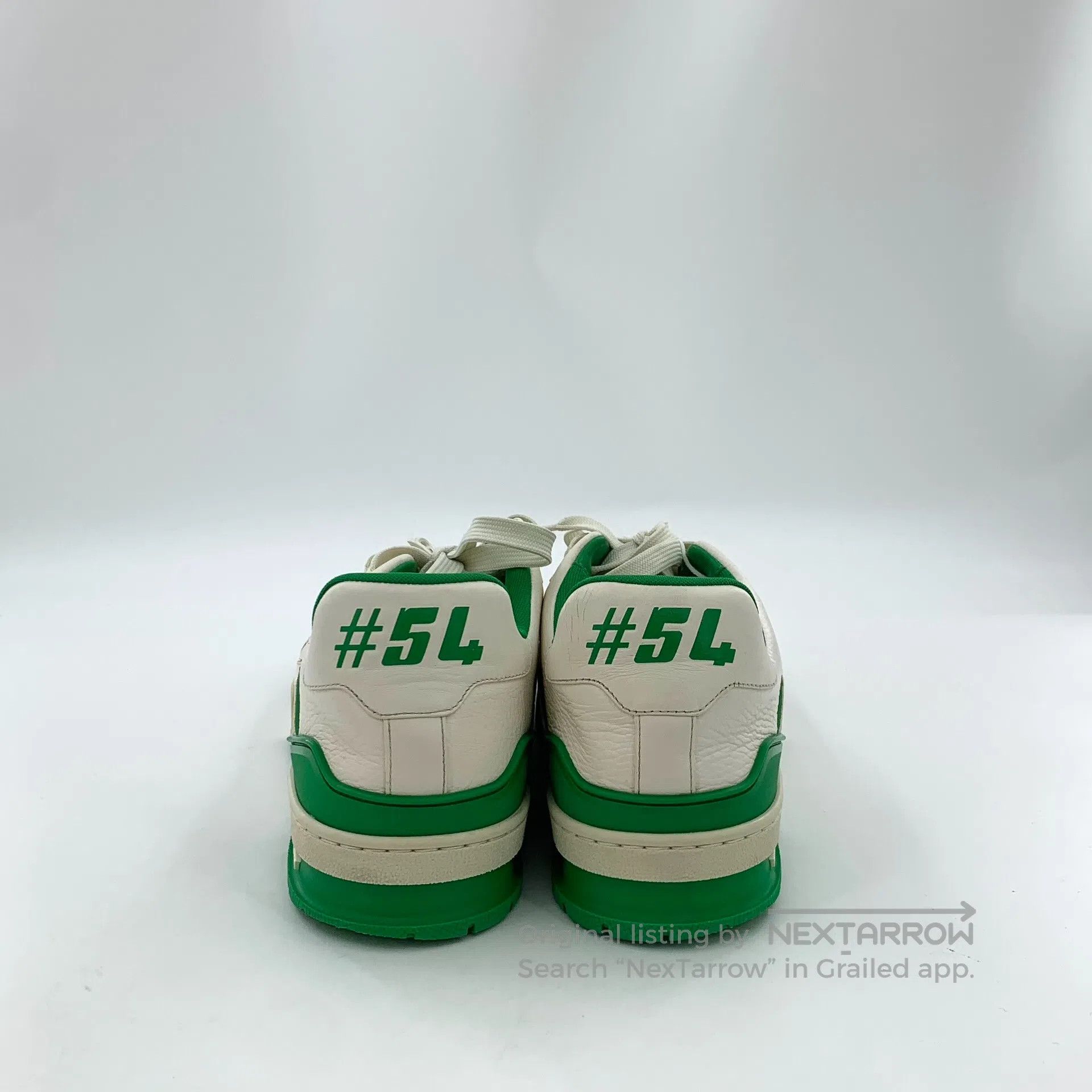 Louis Vuitton Louis Vuitton White and Green Color Laced Casual Flat Spor Size US 9 / EU 42 - 4 Thumbnail