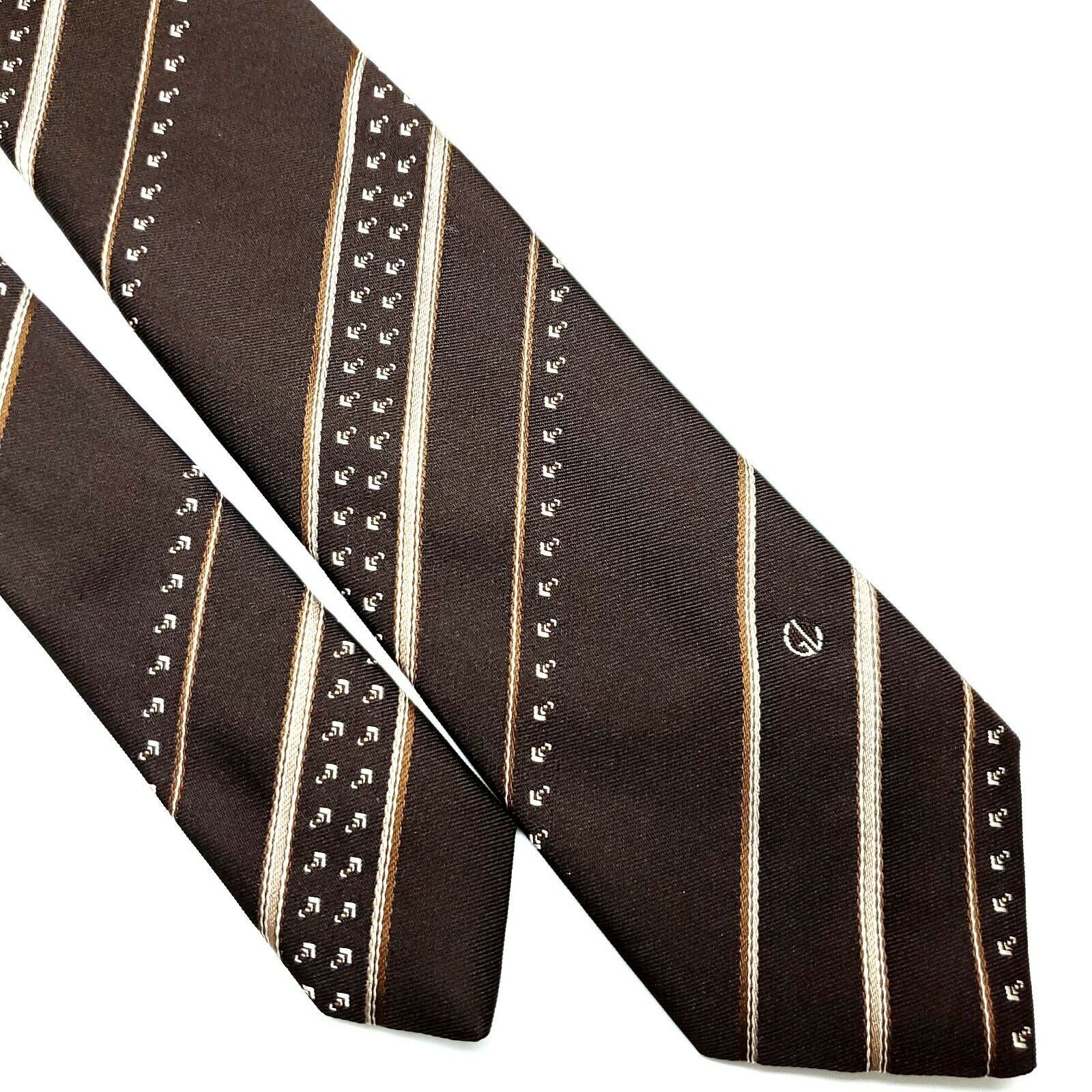 Guy Laroche Guy Laroche Cravatte Polyester Tie Short Skinny Brown Size ONE SIZE - 1 Thumbnail