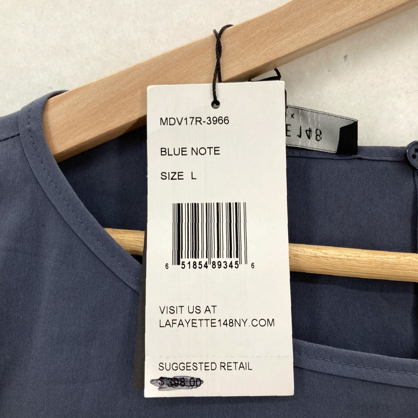 Vintage VINTAGE Lafayette 148 New York Dress Womens Large Blue Note Tie Cuff Shift Bow Sleeve Size L / US 10 / IT 46 - 4 Thumbnail