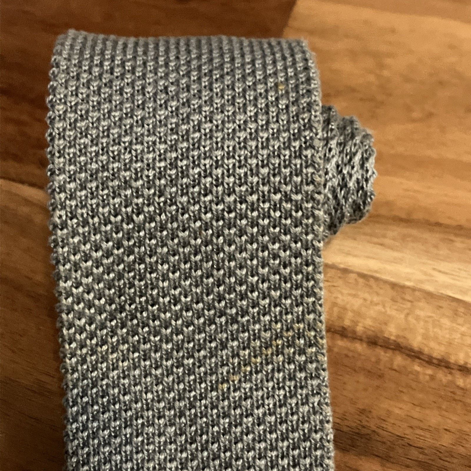 Other Vtg Knit Tie Square End Gray Chariot Emblem 1980s Academia Size ONE SIZE - 5 Thumbnail