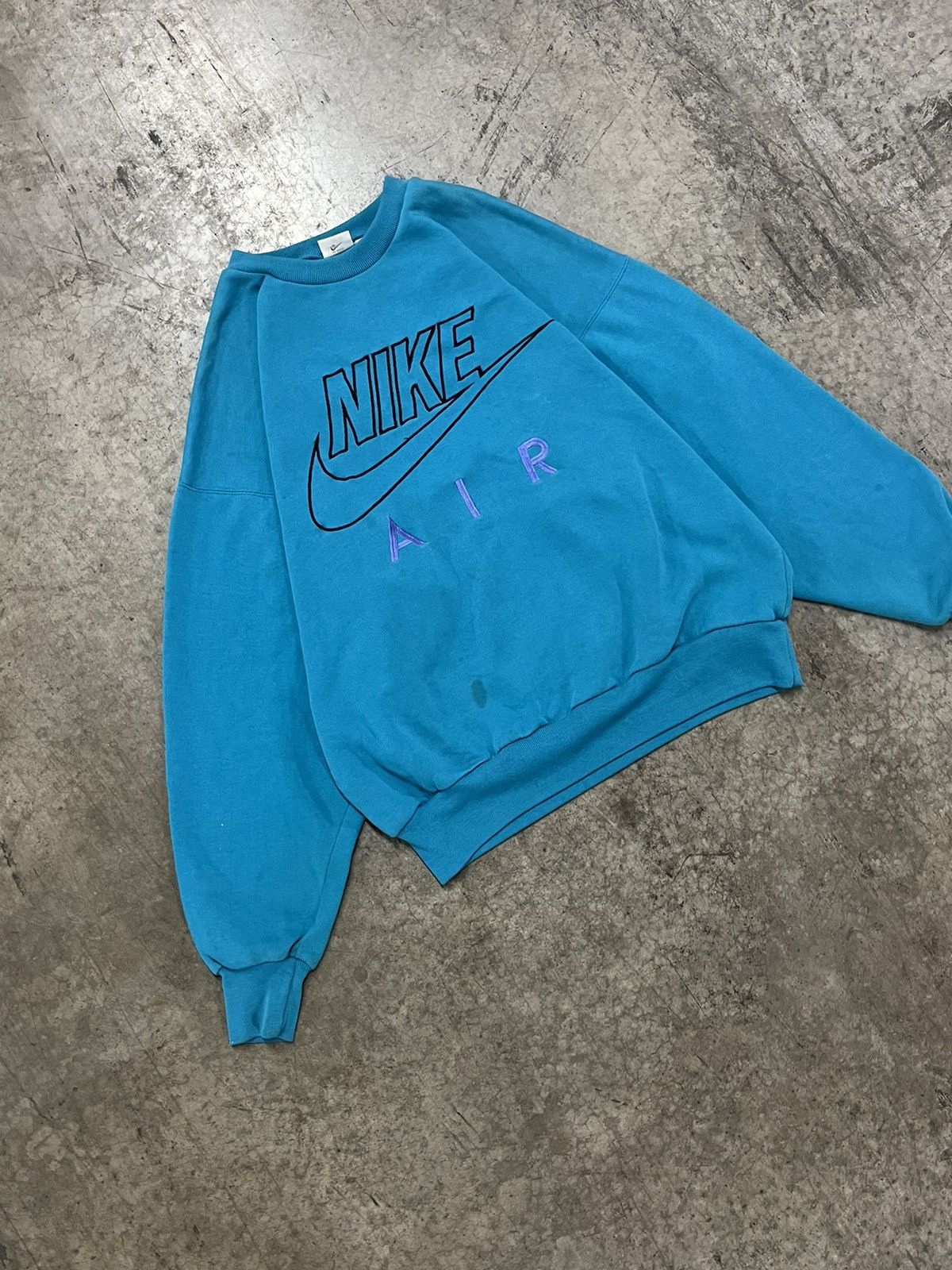 Nike × Vintage Nike Air spell out center swoosh vintage crewneck hype rare Size US L / EU 52-54 / 3 - 1 Thumbnail