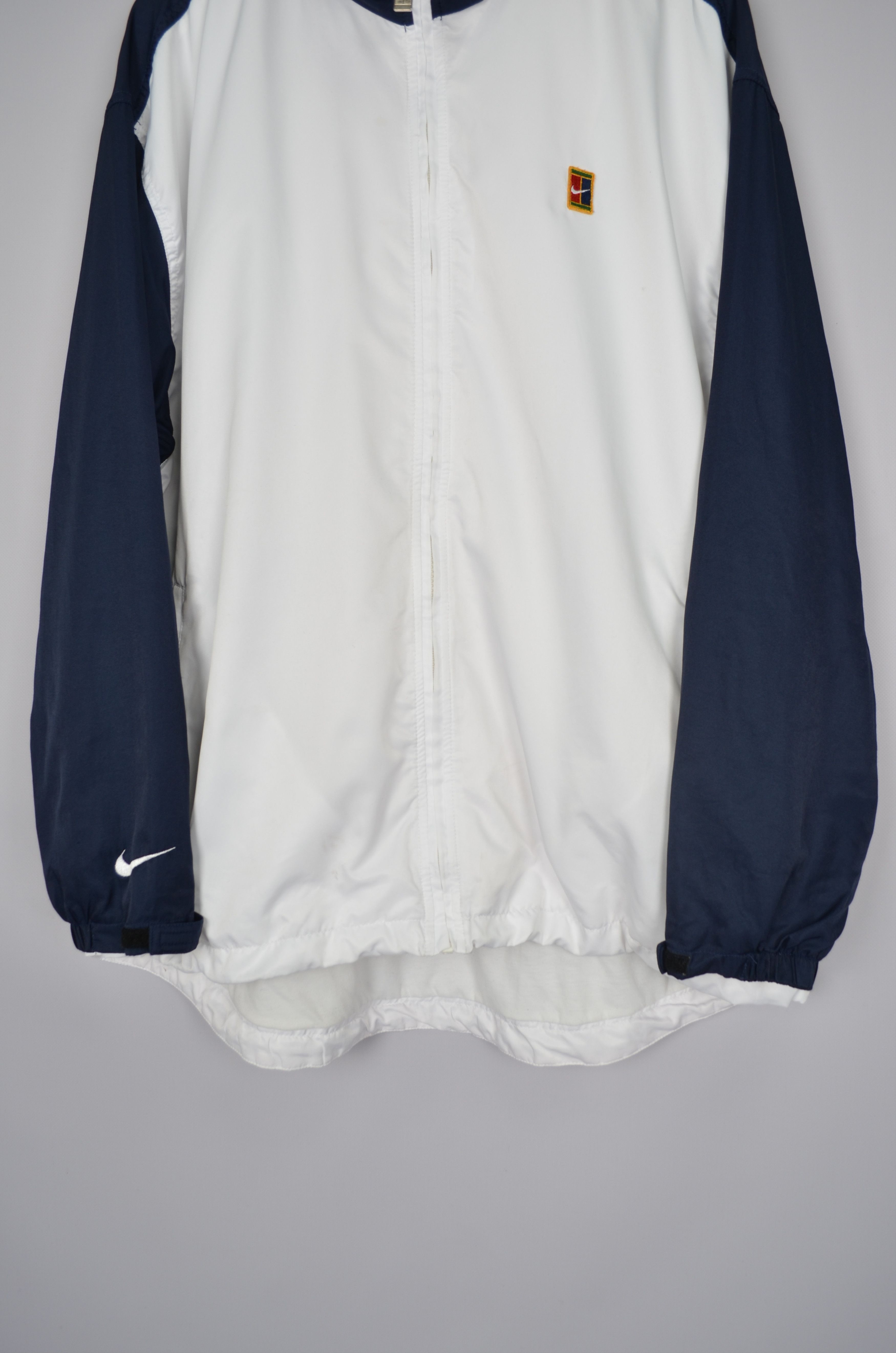 Nike × Vintage 90's Nike Court Jacket White/Navy Size XL Vintage y2k Size US XL / EU 56 / 4 - 3 Thumbnail