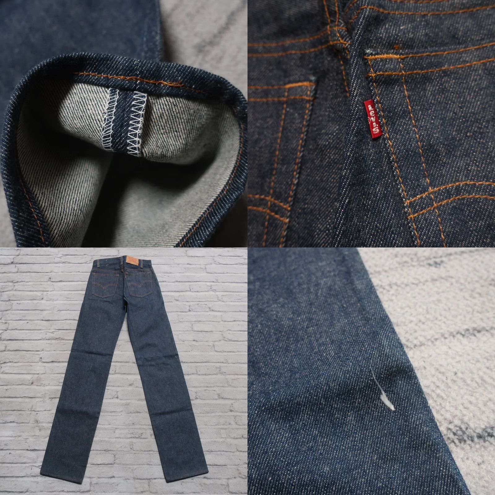 Levi's VINTAGE Levi's 701 Student Denim Jeans Pants Men 27 Raw 37 Inseam 701 Vintage Deadstock Levis 27" Boys Mens (adjusted) Size US 27 - 8 Thumbnail