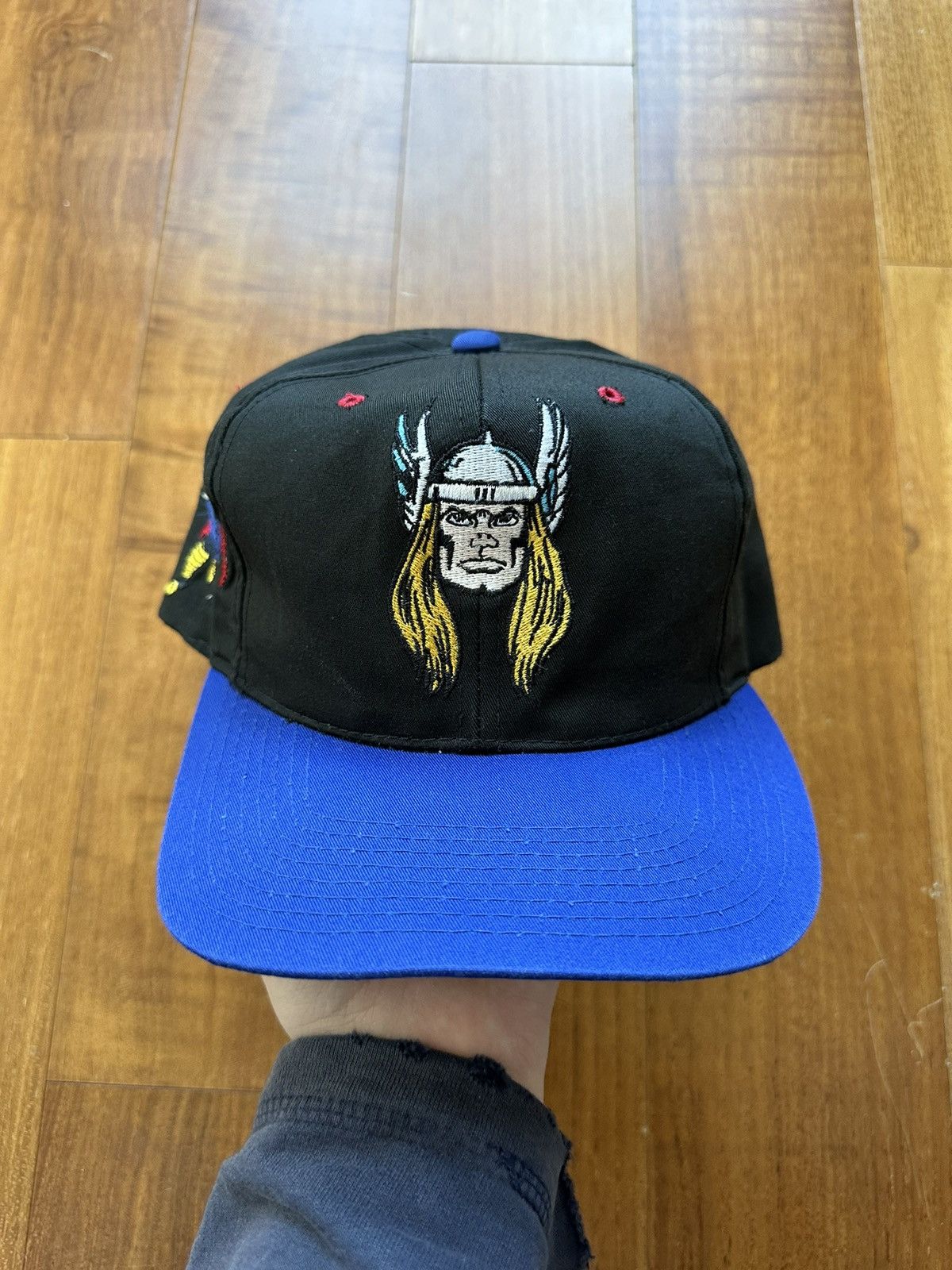 Vintage Vintage 90s American Needle Almighty Thor Toon Blockhead Hat Size ONE SIZE - 1 Thumbnail