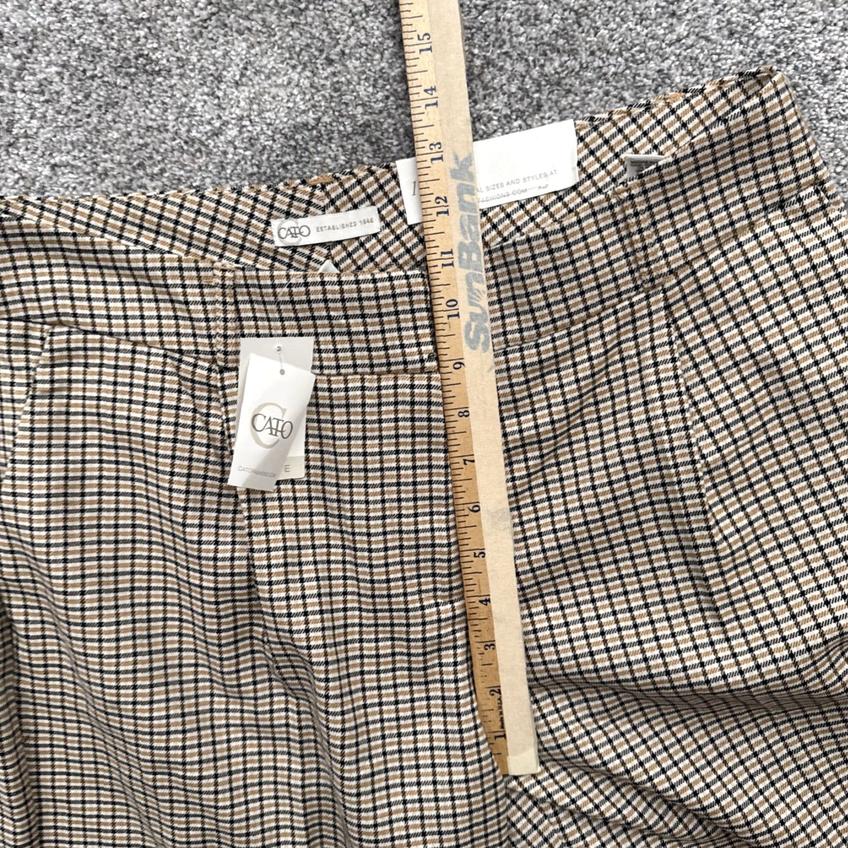 Vintage Cato Pants Womens 14P Petite Plaid Dark Academia Pleated Office Preppy Retro Dress Pants Size ONE SIZE - 7 Thumbnail