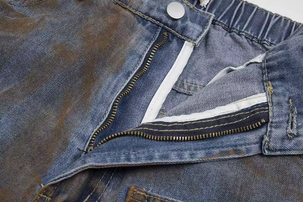 Designer × Vintage Dirty Washed Design Multiple Pockets Jorts Shorts y2k Size US 31 - 8 Thumbnail