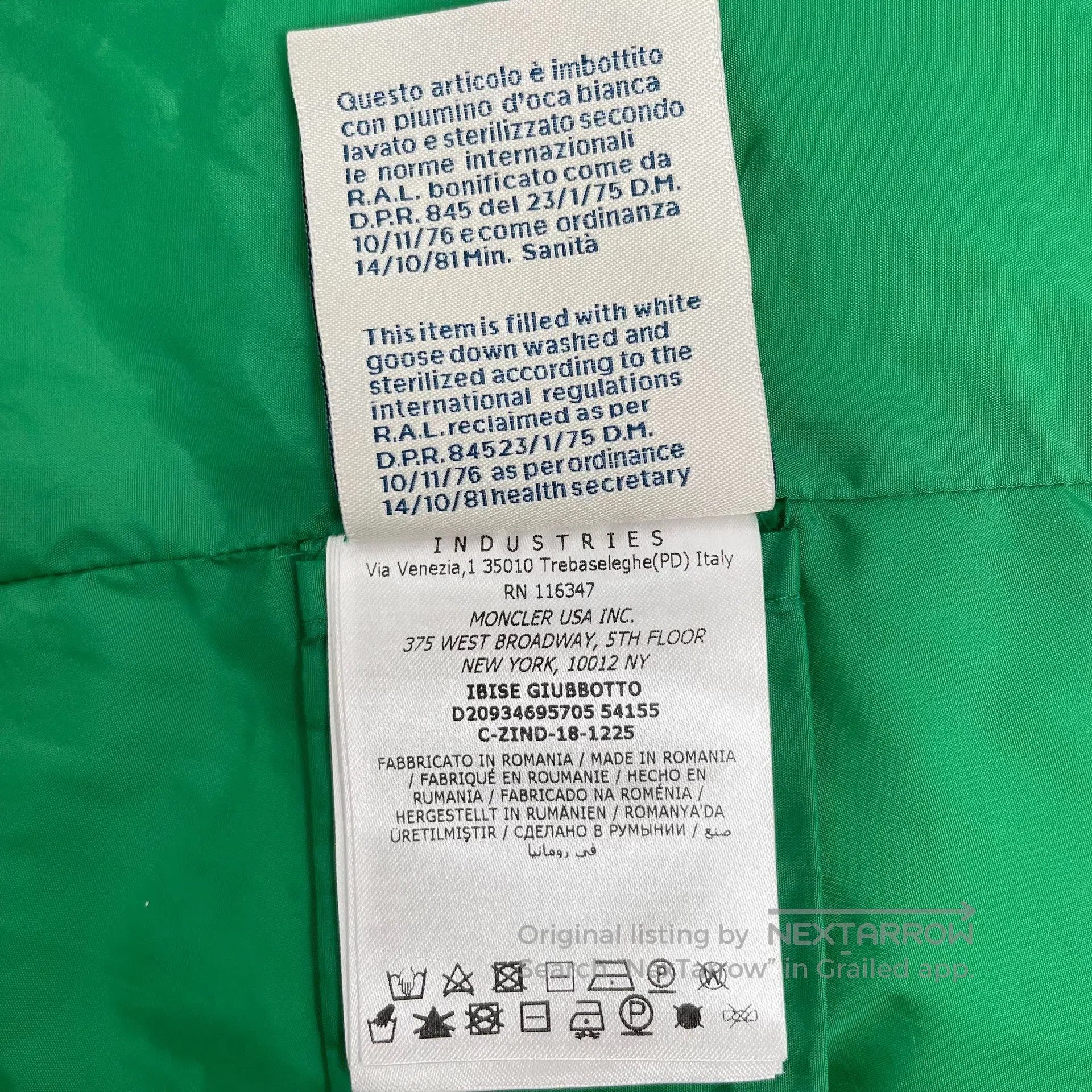 Moncler Moncler Green Logo Patch Hooded Drawstring Zipper Long Sle Size US XS / EU 42 / 0 - 9 Thumbnail