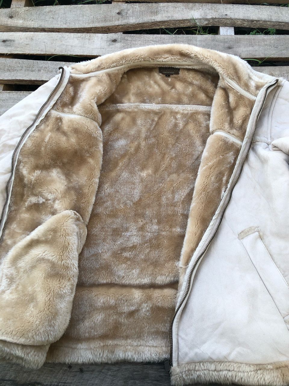 Japanese Brand × Leather × Vintage Vintage Dismiss Suede Leather Jacket Faux Fur Size US L / EU 52-54 / 3 - 5 Thumbnail