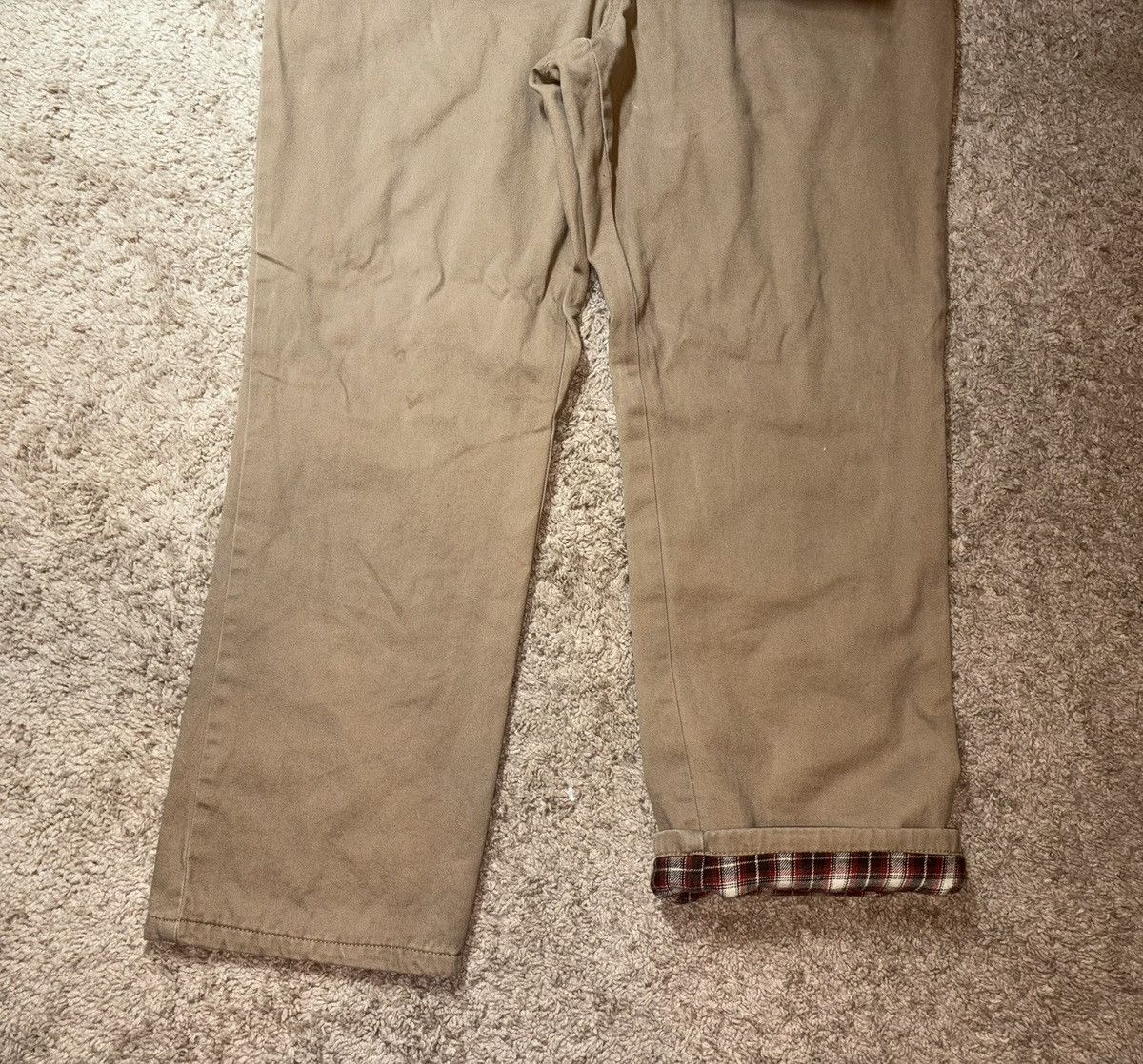 Other Vintage Khaki Plaid Lined Pants Size US 36 / EU 52 - 3 Thumbnail
