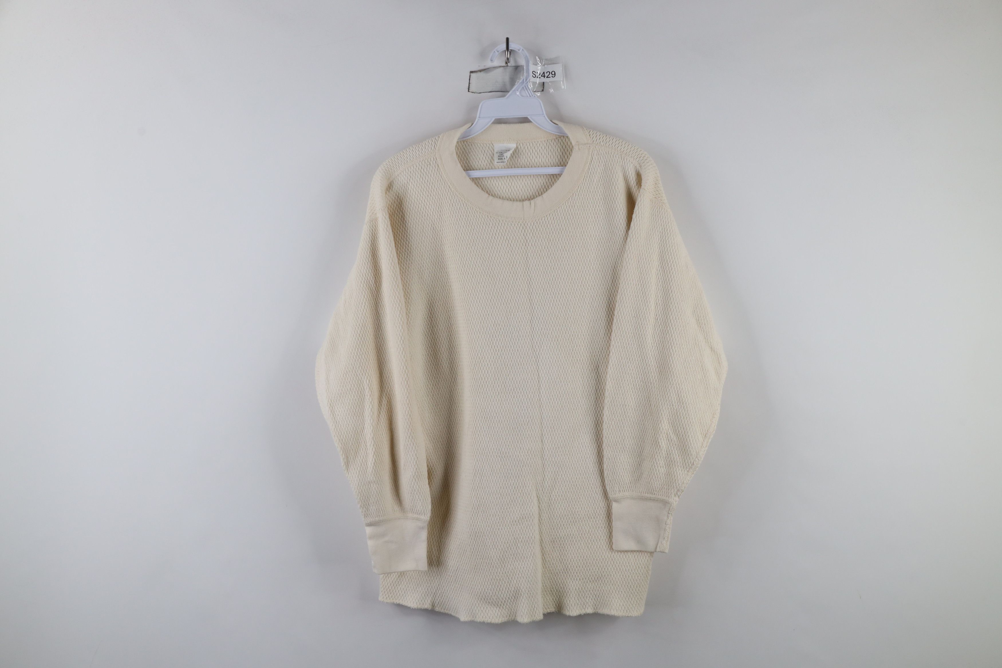 Vintage Vintage 90s US Military Thermal Waffle Knit T-Shirt USA Size US XL / EU 56 / 4 - 1 Thumbnail