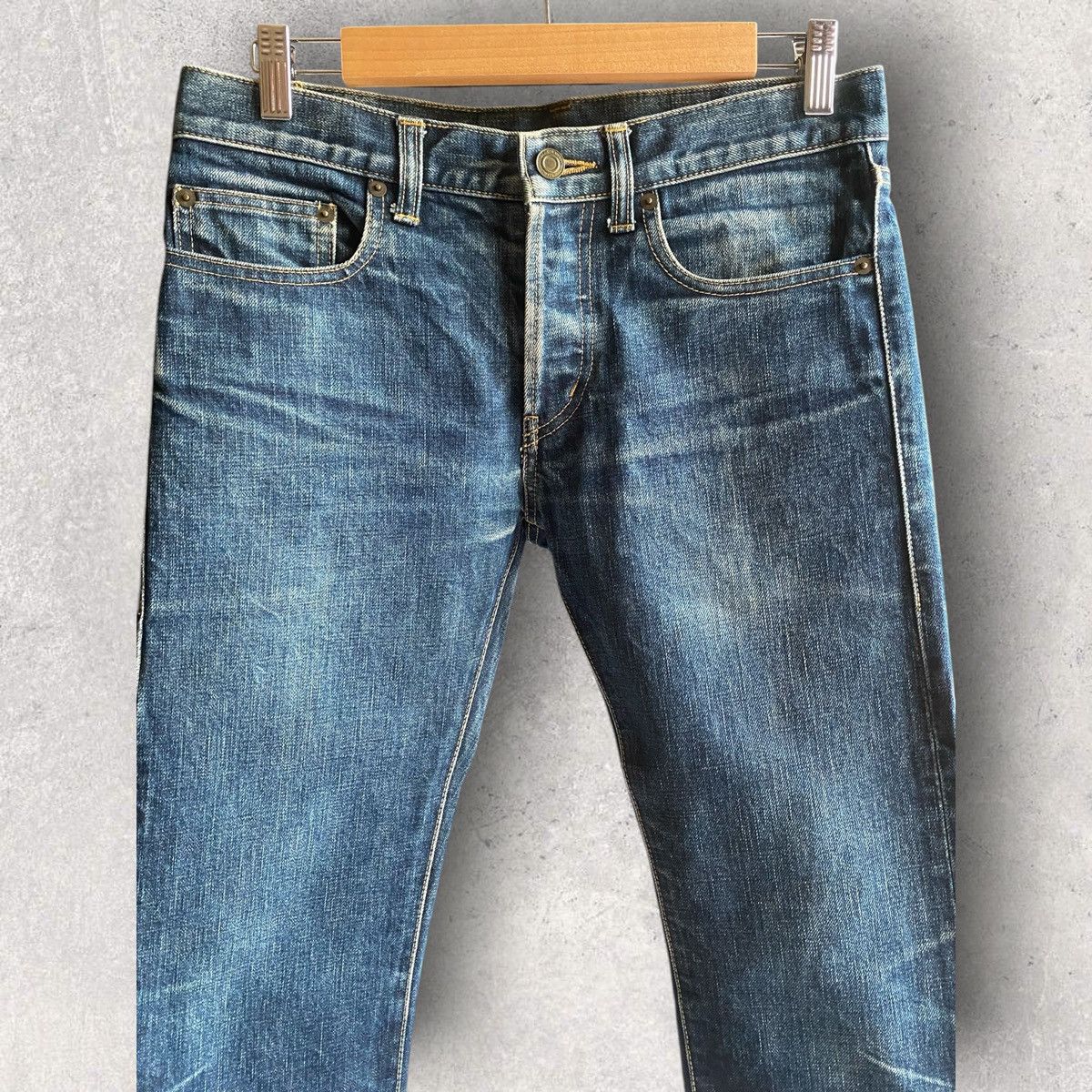 Saint Laurent Paris 2013 SLP D01 Blue Raw Denim By Hedi Slimane Size US 29 - 2 Thumbnail
