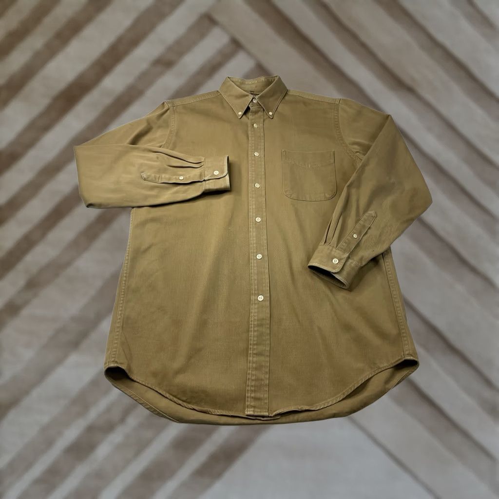 J.Crew VINTAGE J.CREW Oarsman Shirt Mens M Long Sleeve Twill Button Up USA Size US M / EU 48-50 / 2 - 1 Thumbnail