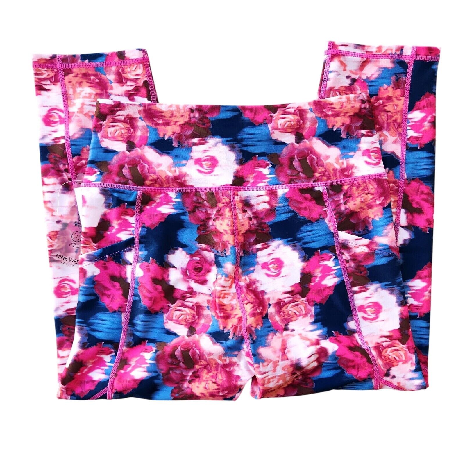 Nine West Nine West Active Women Floral Yoga Capri Leggings Size M Size 30" / US 8 / IT 44 - 3 Thumbnail