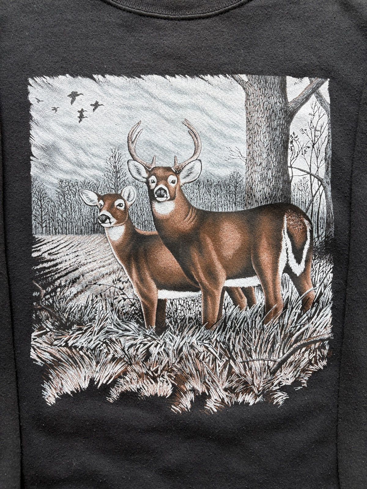 Vintage Vintage 90s Whitetail Deer Crewneck Sweatshirt Size US L / EU 52-54 / 3 - 2 Thumbnail