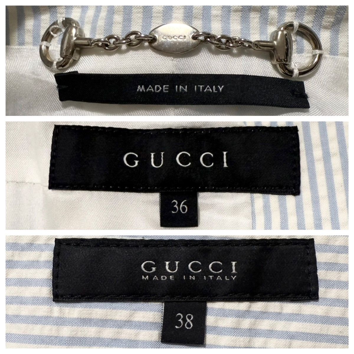 Gucci Authentic Gucci 1B GG seersucker striped skirt suit 36 38 Size XS / US 0-2 / IT 36-38 - 2 Thumbnail