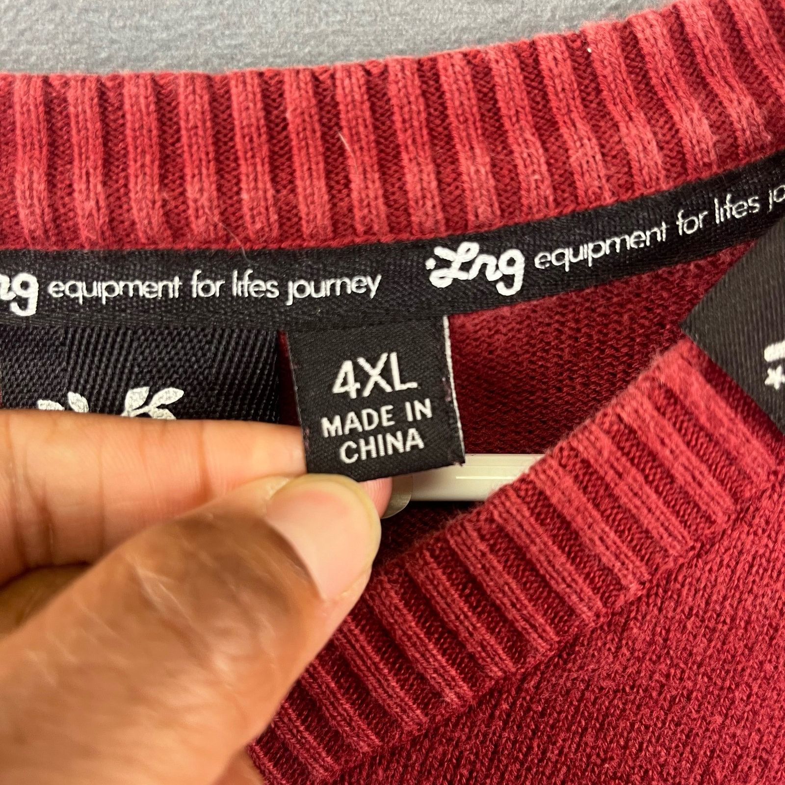 LRG Mens 4XL Vintage LRG Slow & Low Sweater Maroon Embroidered Size US XXL / EU 58 / 5 - 5 Thumbnail