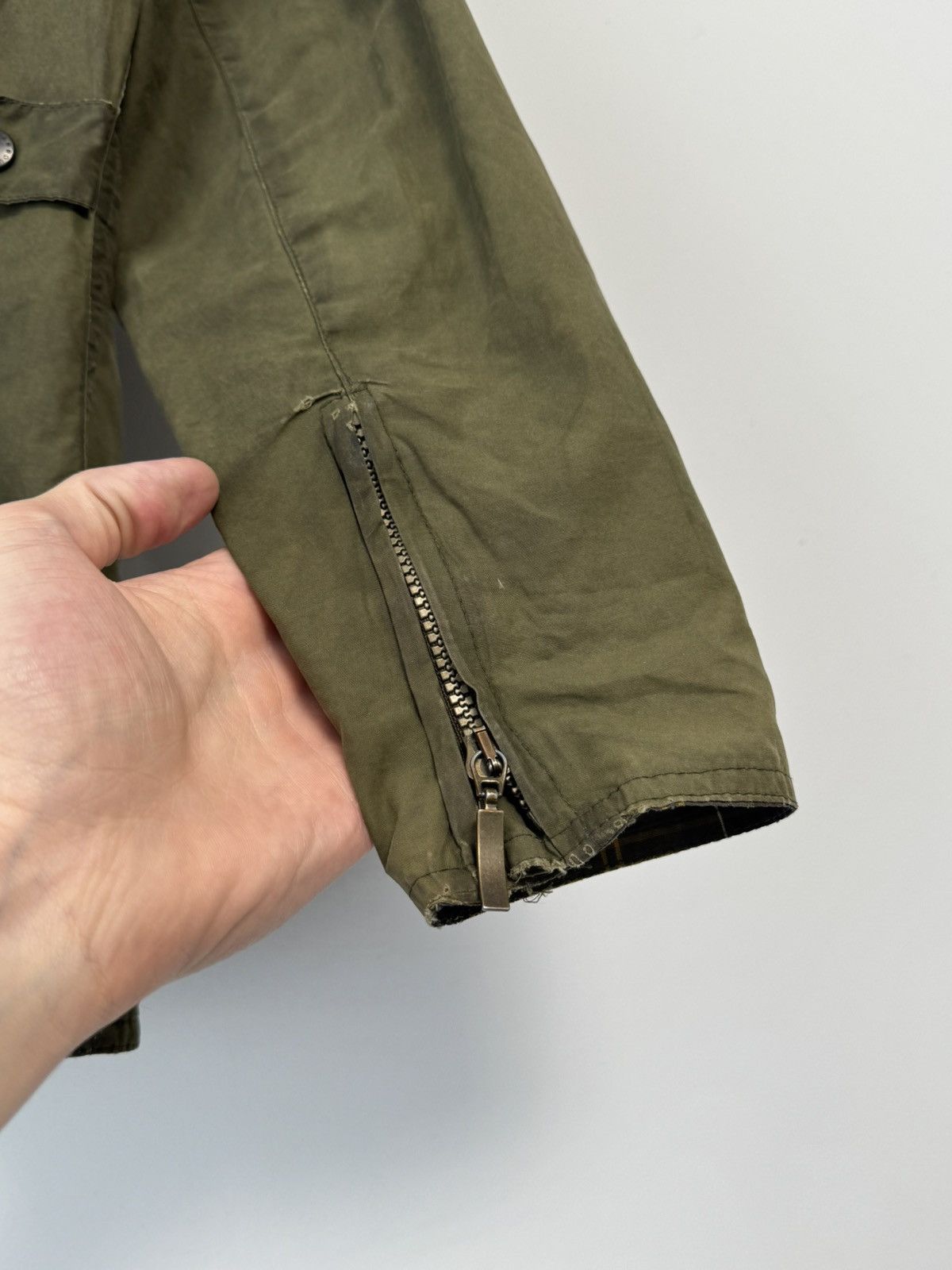 Barbour Women’s Barbour L1091 Utility Waxed Olive Jacket Wax Coat Size M / US 6-8 / IT 42-44 - 24 Thumbnail